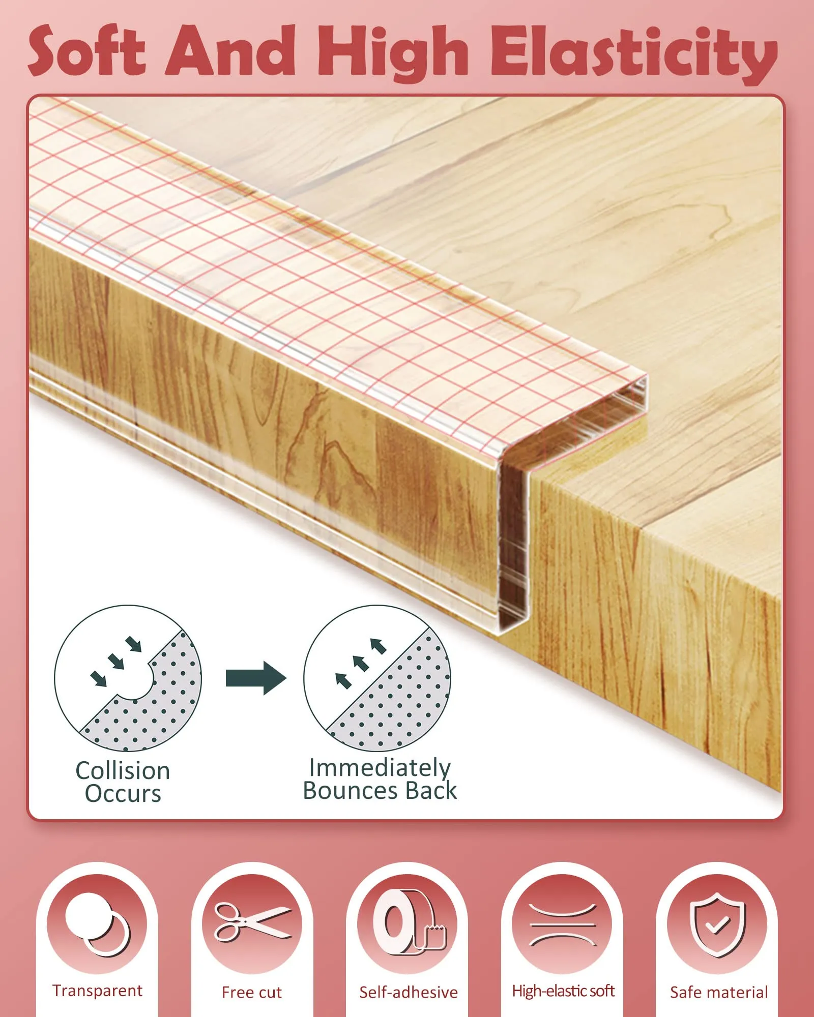 Loiion Protection Bebe de Table et Meuble Transparente, Nano Tape Adhésif Extra Forte, 3m x 2cm - immagine 4