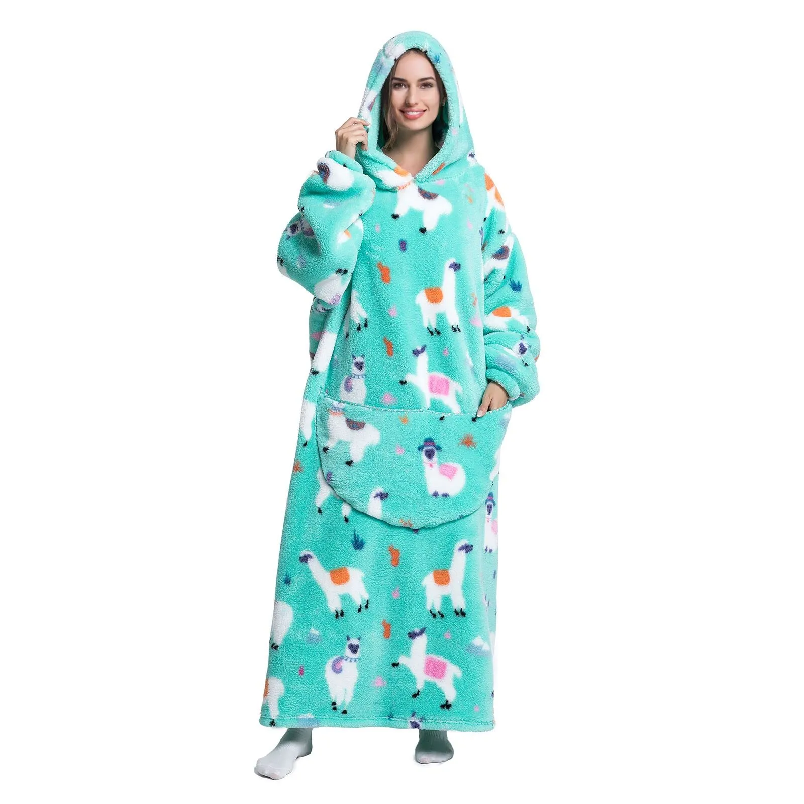 JOREAY Felpa con Cappuccio Coperta Oversize, Alpaca - immagine 1