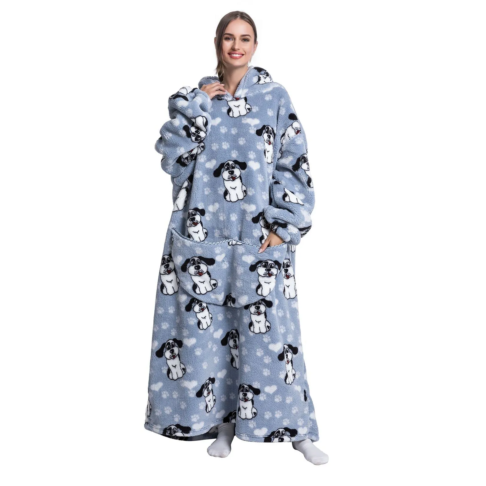 JOREAY Felpa con Cappuccio Coperta Oversize per Donna Uomo, Adulto e Adolescente, Colore Cane - immagine 1