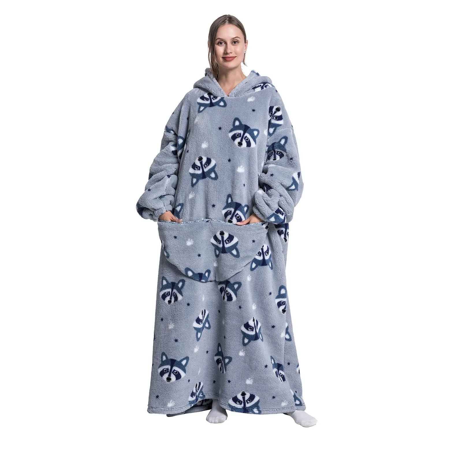 JOREAY Felpa con Cappuccio Coperta Oversize, Procione - immagine 2