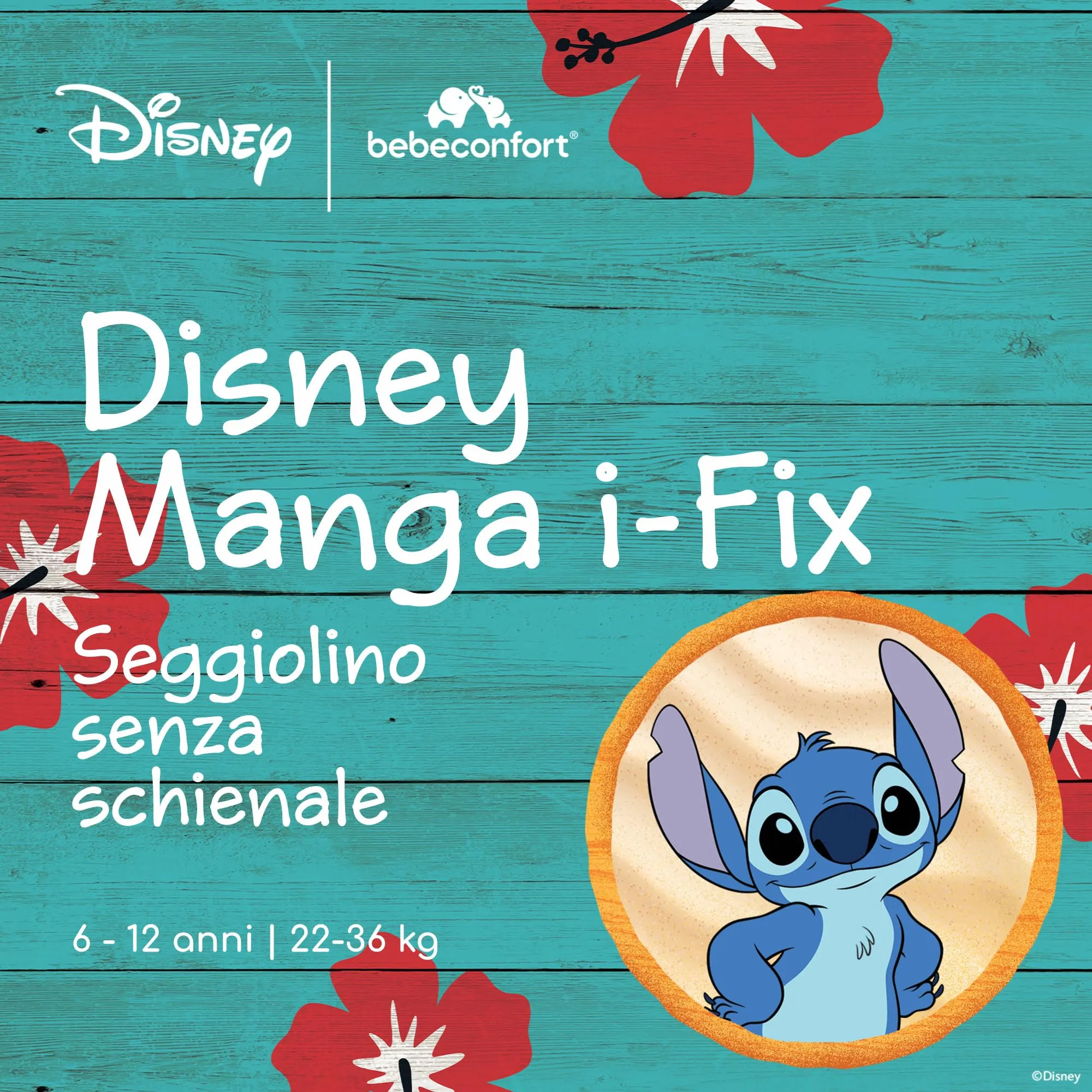 Bebeconfort Disney Manga i-Fix ISOFIX Booster Seat, 128–150cm, Authentic Stitch - immagine 2