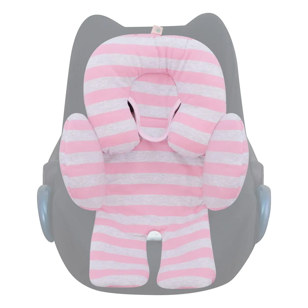 JYOKO KIDS Riduttore Antiallergico Universale per Ovetto, Passeggino e Navicella, 100% Cotone (Pink Island, 3 Pezzi) - immagine 1