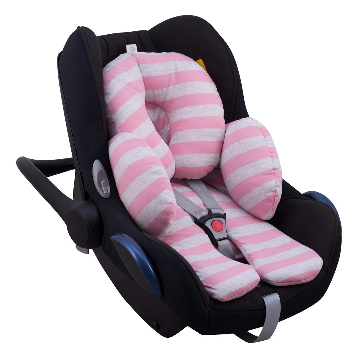 JYOKO KIDS Riduttore Antiallergico Universale per Ovetto, Passeggino e Navicella, 100% Cotone (Pink Island, 3 Pezzi) - immagine 3