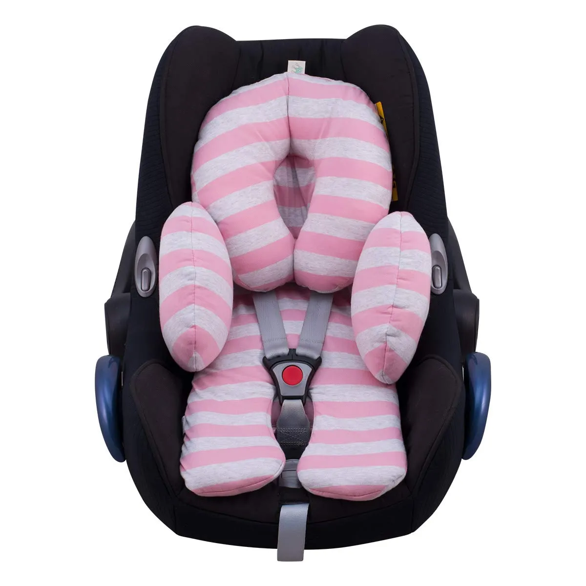 JYOKO KIDS Riduttore Antiallergico Universale per Ovetto, Passeggino e Navicella, 100% Cotone (Pink Island, 3 Pezzi) - immagine 4
