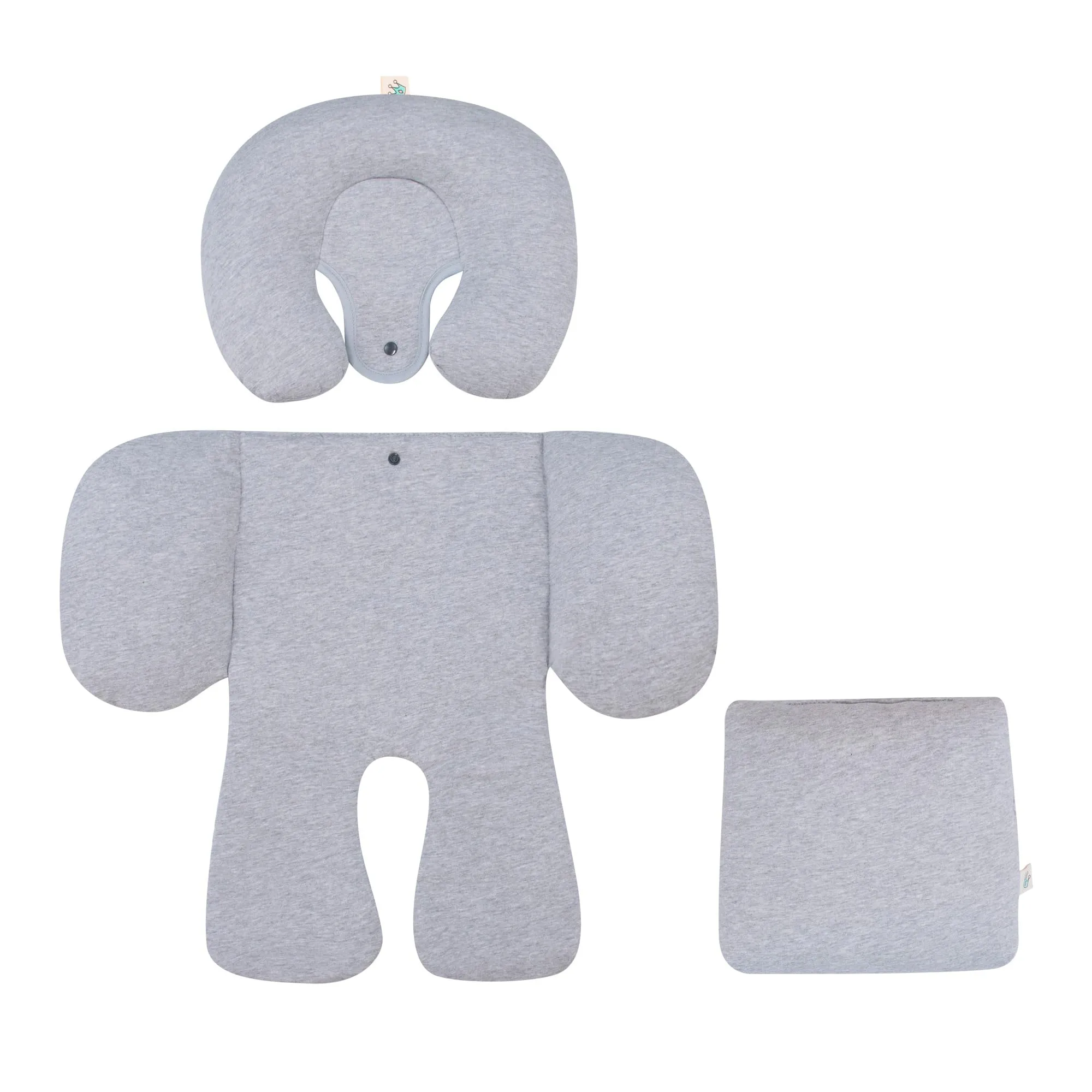 JYOKO Riduttore Antiallergico Universale per Ovetto, Passeggino e Navicella in Cotone, 3 Pezzi - Grey Stone - immagine 6