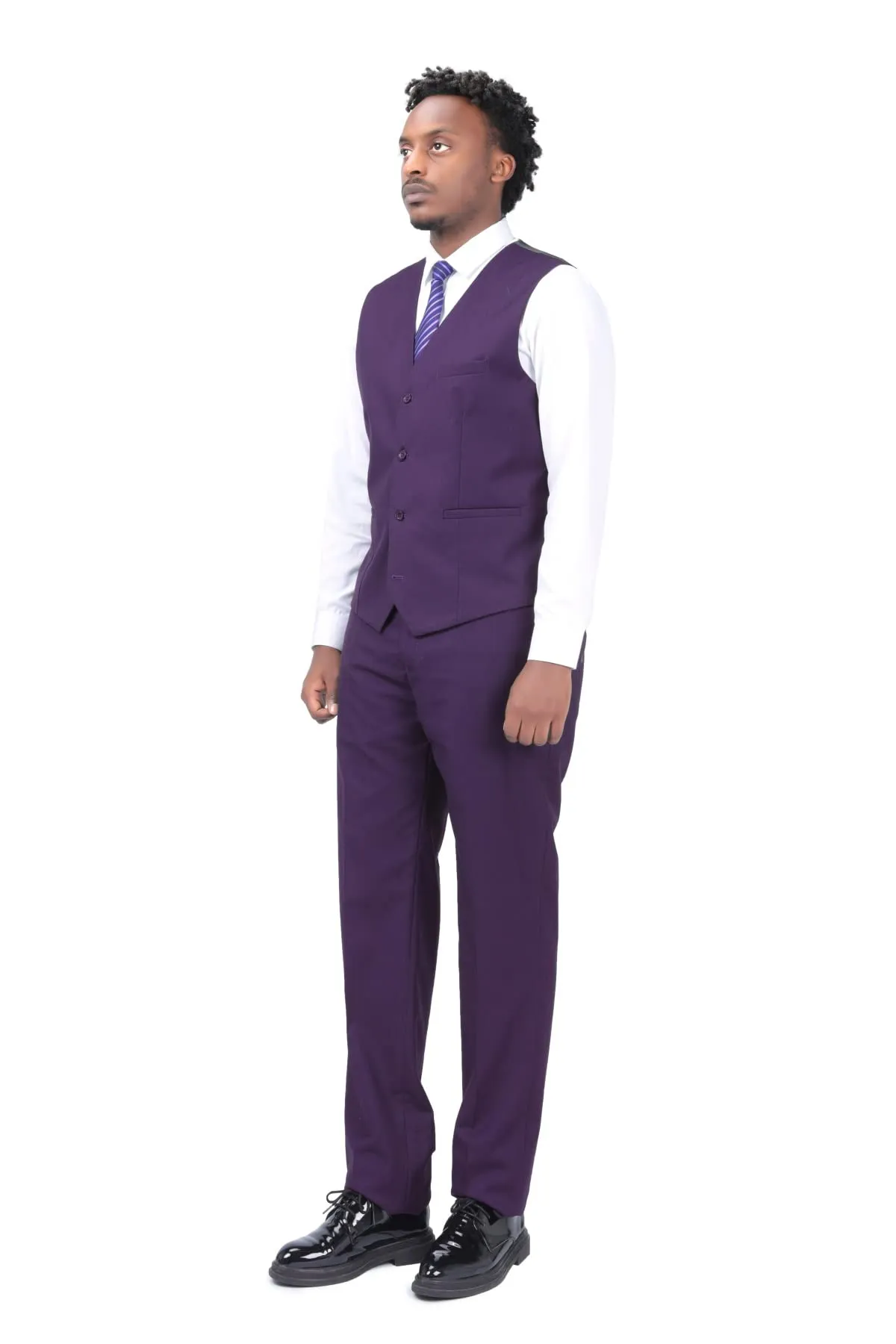 YOUTHUP Abito Uomo 3 Pezzi Slim Fit Blazer Panciotto Pantaloni - immagine 8
