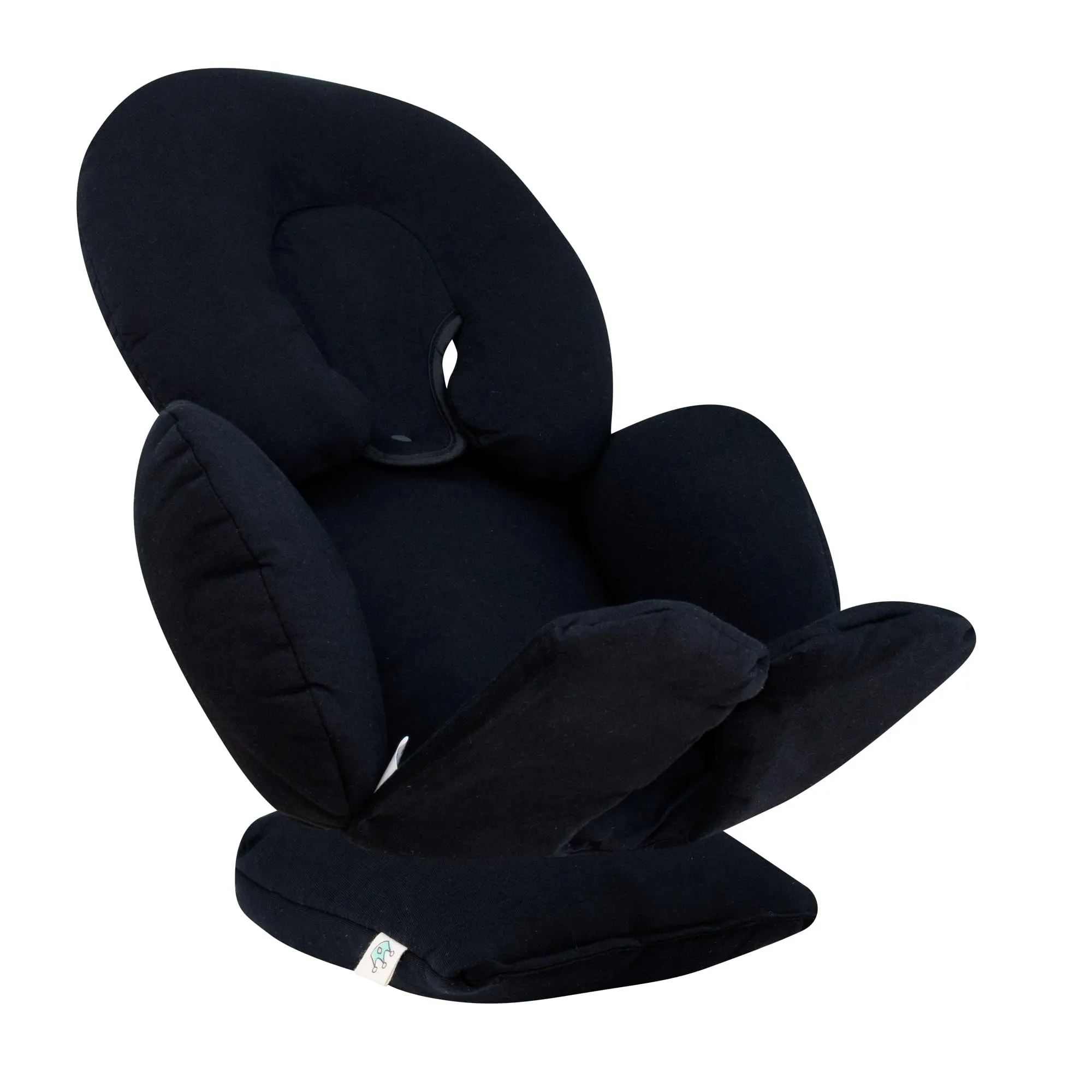 JYOKO Riduttore Universale Bebè 3 Pezzi in Cotone Biologico per Passeggino e Seggiolino Auto Gruppo 0, Black Series - immagine 3