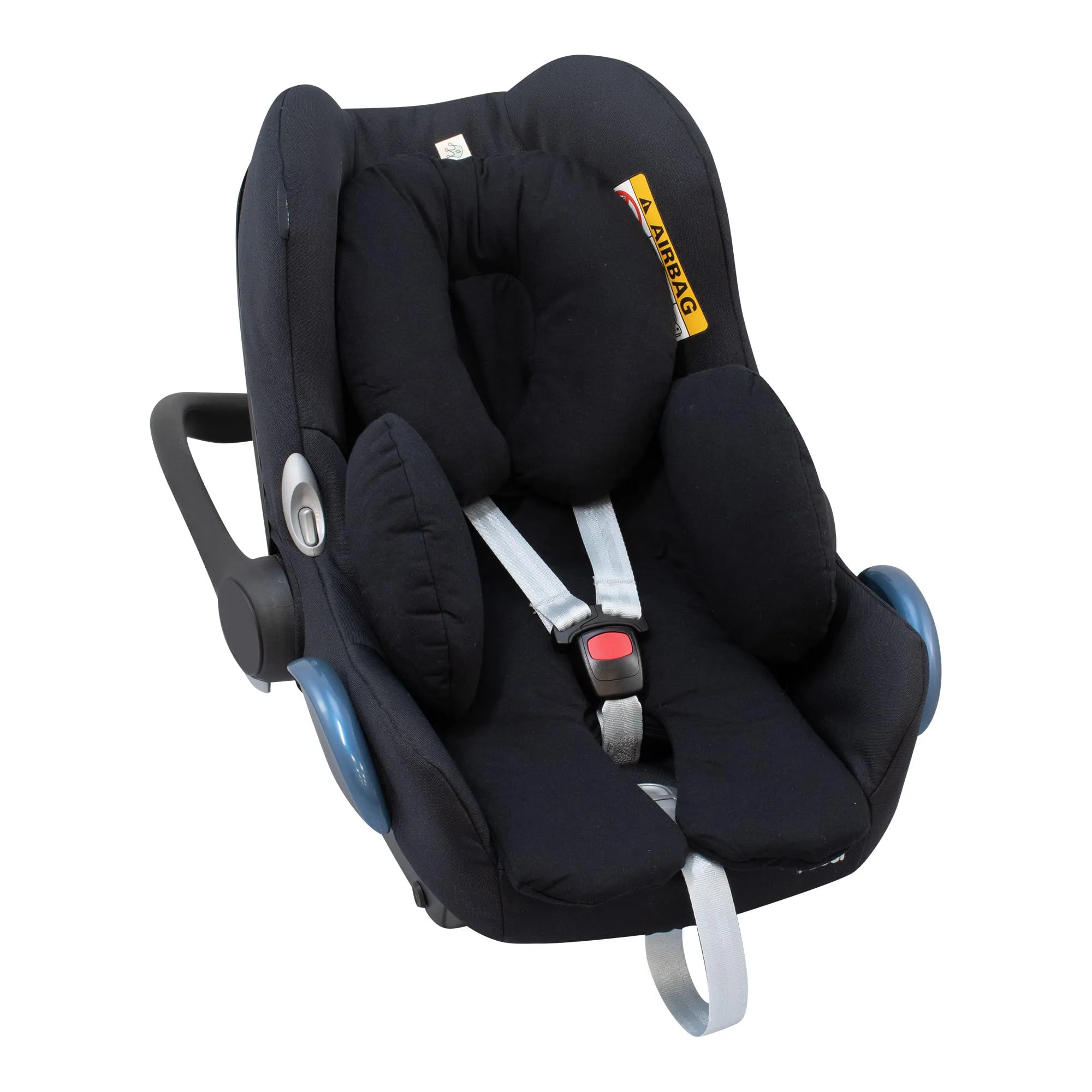 JYOKO Riduttore Universale Bebè 3 Pezzi in Cotone Biologico per Passeggino e Seggiolino Auto Gruppo 0, Black Series - immagine 4