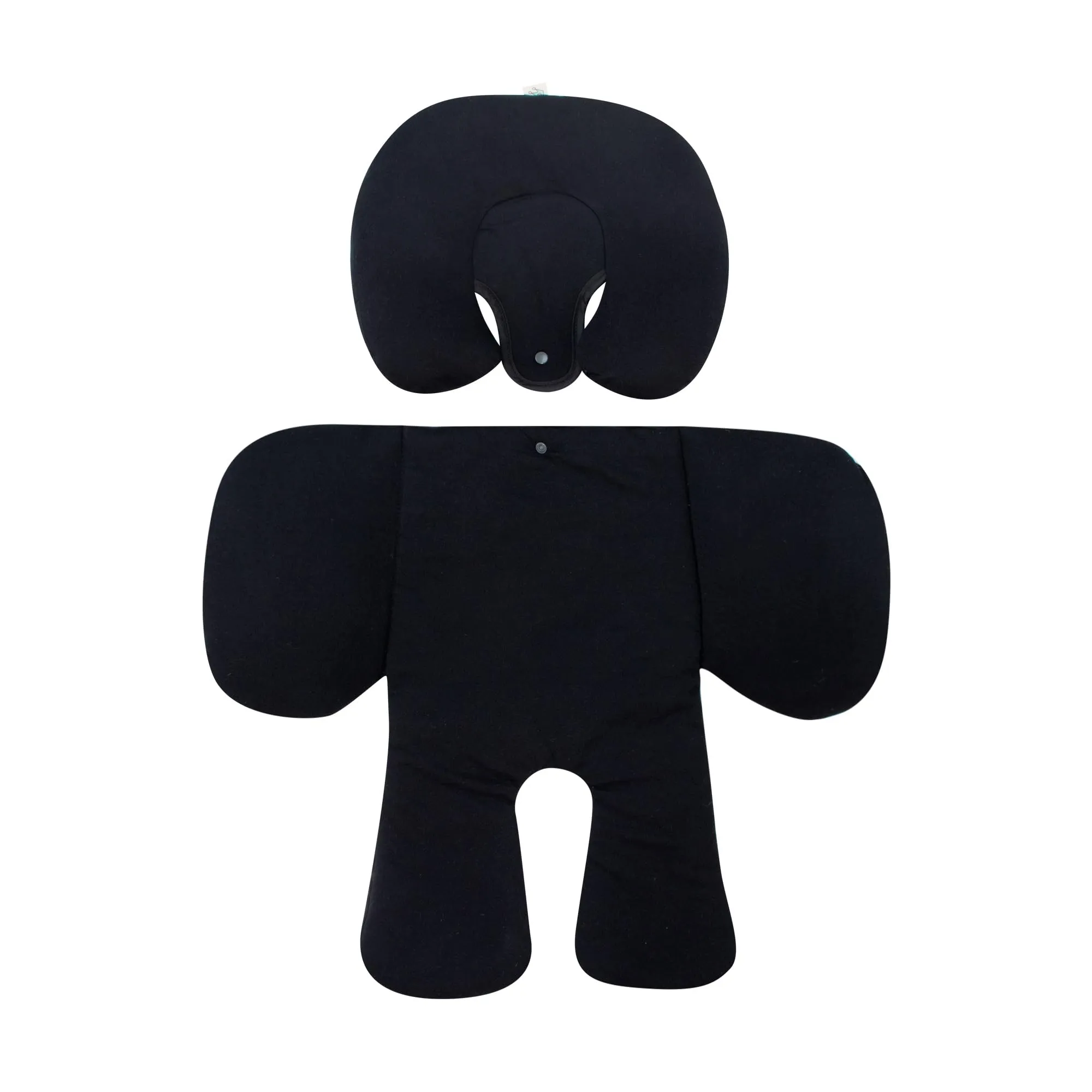 JYOKO Riduttore Universale Neonato 2 Pezzi in Cotone Biologico per Passeggino e Seggiolino Auto Gruppo 0 - Black Series - immagine 5