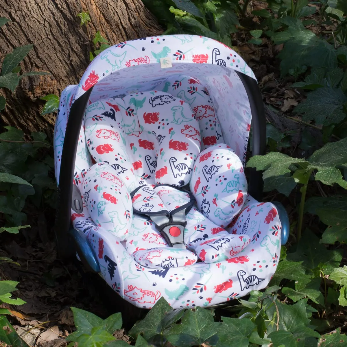 JYOKO Kids Riduttore Antiallergico Universale per Ovetto, Passeggino e Navicella in Cotone, 3 Pezzi (Dino Party) - immagine 3