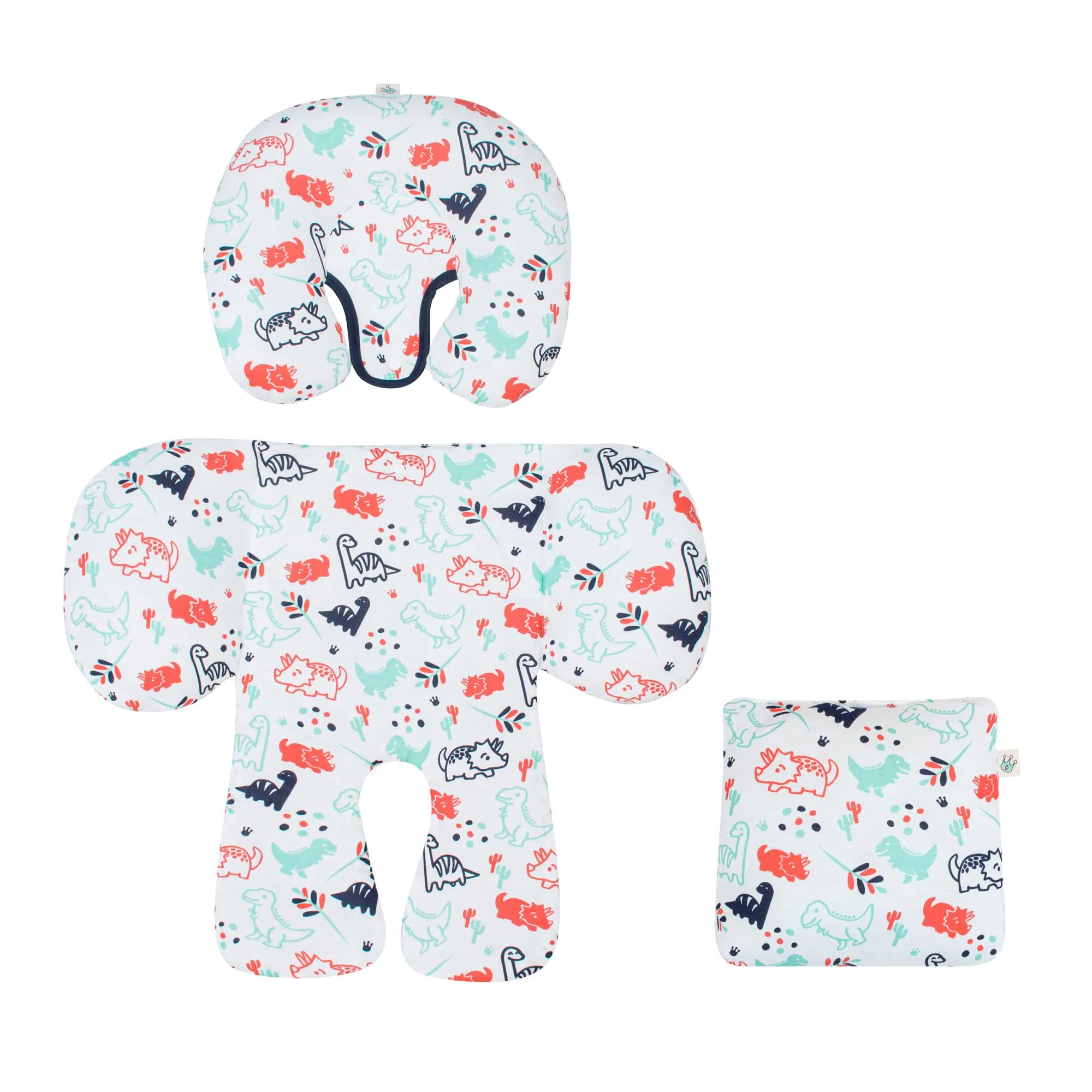 JYOKO Kids Riduttore Antiallergico Universale per Ovetto, Passeggino e Navicella in Cotone, 3 Pezzi (Dino Party) - immagine 6