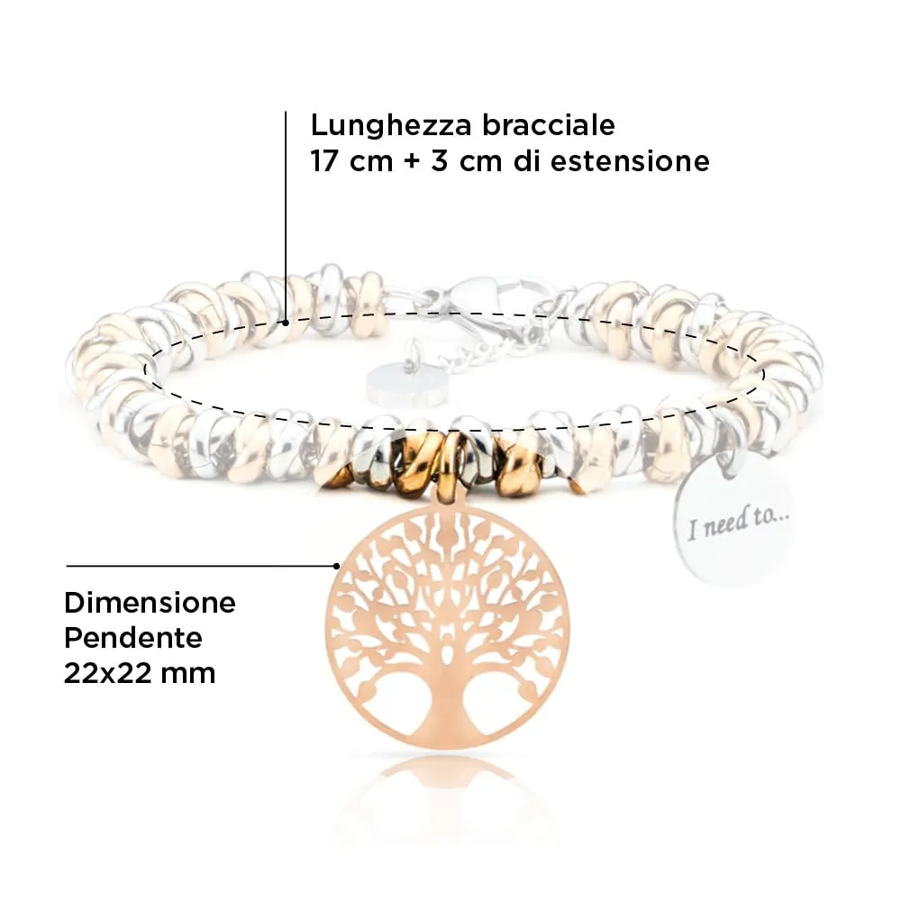 Saga Gioielli Bracciale Donna Albero della Vita in Acciaio Inossidabile - immagine 4