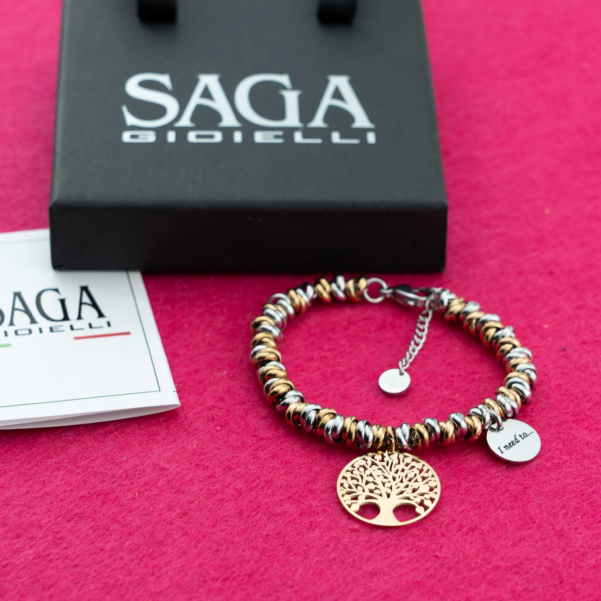 Saga Gioielli Bracciale Donna Albero della Vita in Acciaio Inossidabile - immagine 6