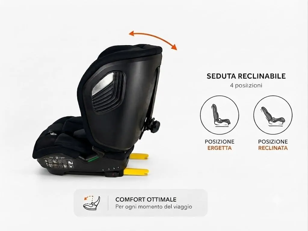 Nania Seggiolino Auto i-Size 76-150 cm Gruppo 1/2/3 (9-36 kg) Isofix, Reclinabile e Pieghevole con Protezione Laterale - immagine 2