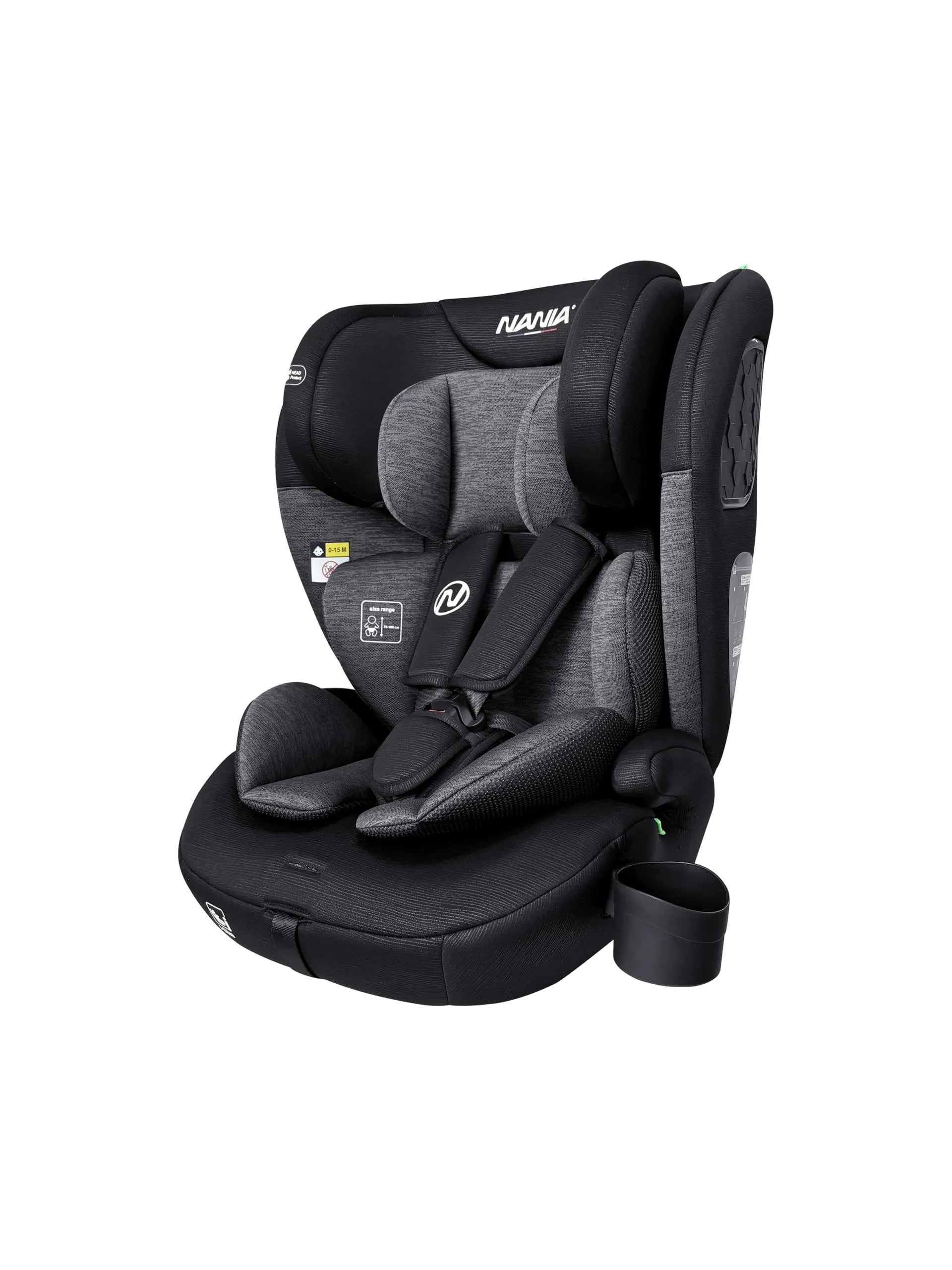 Nania Torino Seggiolino Auto 76-150 cm, 9-36 kg, Poggiatesta Regolabile e Protezione Laterale - immagine 2