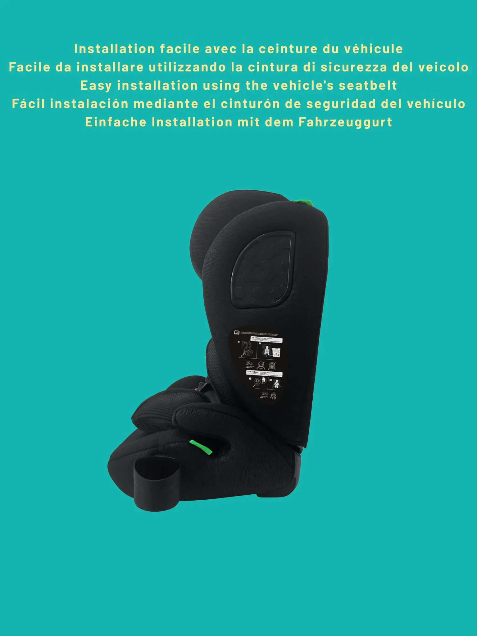 Nania Torino Seggiolino Auto 76-150 cm, 9-36 kg, Poggiatesta Regolabile e Protezione Laterale - immagine 9