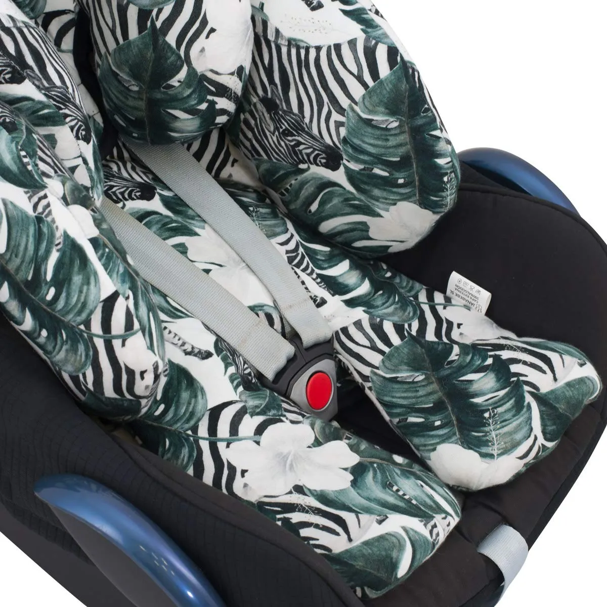 JYOKO Kids Riduttore Antiallergico Universale per Ovetto, Passeggino e Navicella in Cotone, 3 Pezzi - Zebra - immagine 4