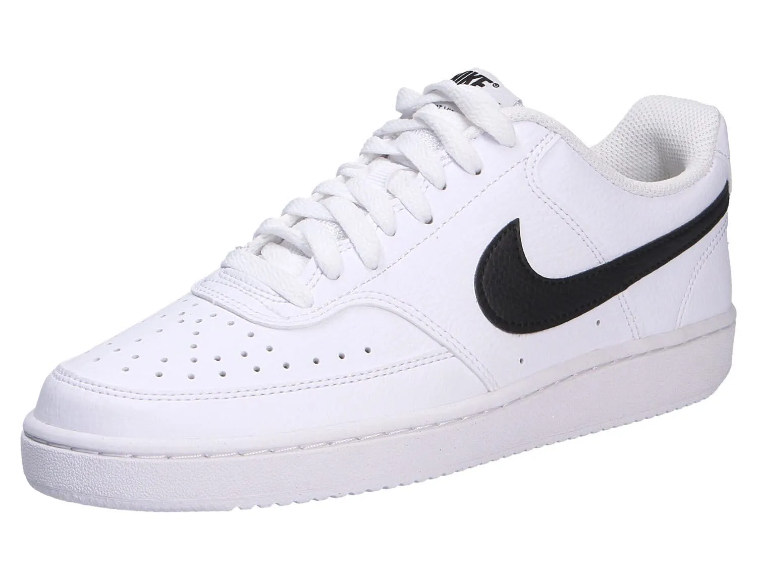 Nike Women's Court Vision Low Next Nature Shoes, White/Black-White, DH3158-101 - immagine 4