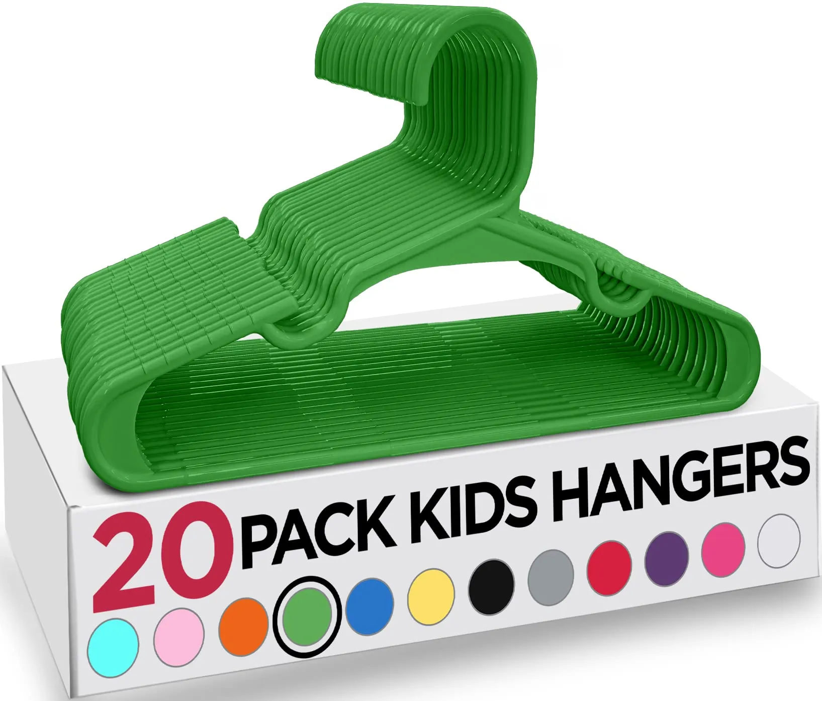 Utopia Home Grucce per Bambini in Plastica, 29 cm, Confezione da 20, Verde - immagine 1
