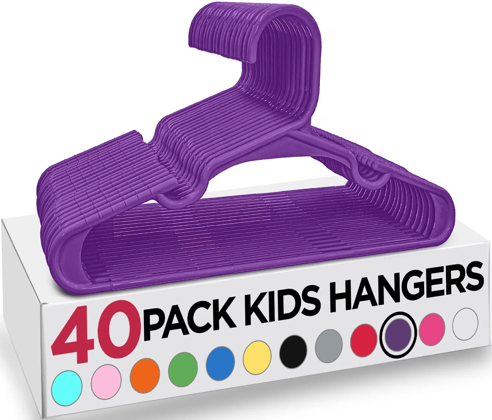 Utopia Home Grucce per bambini in plastica, Confezione da 40, 29,9 cm, Viola - immagine 1