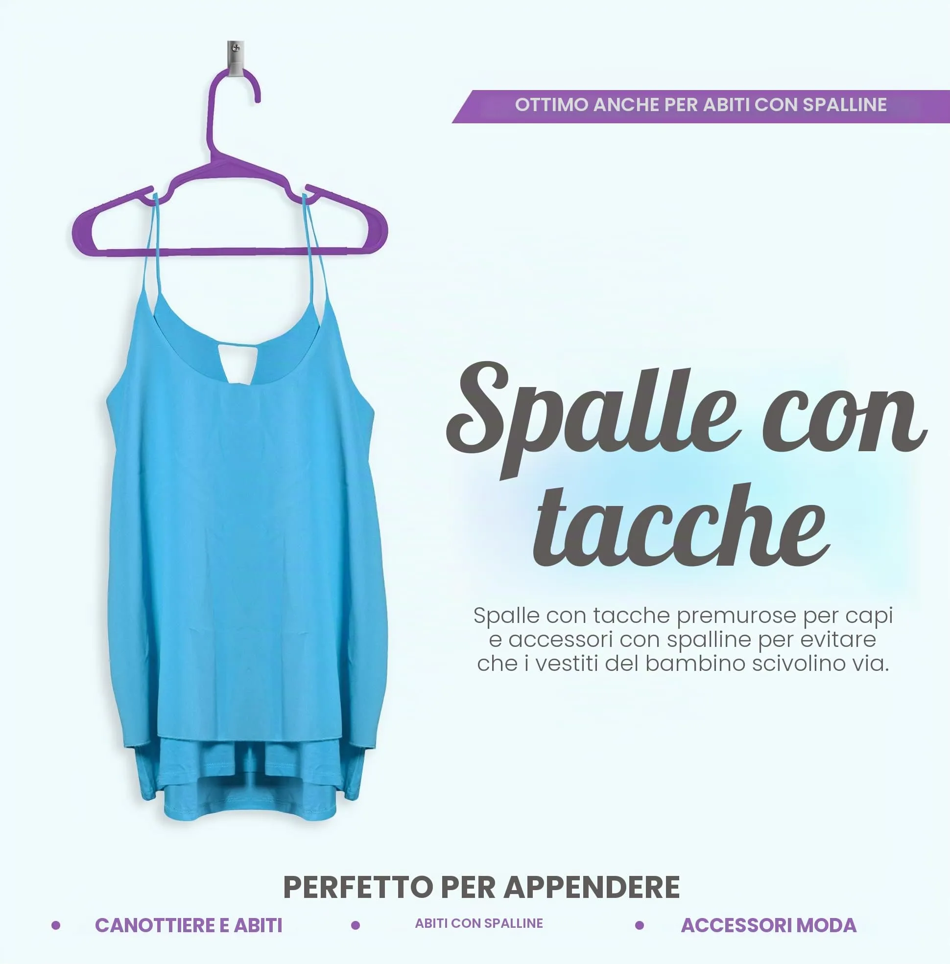 Utopia Home Grucce per bambini in plastica, Confezione da 40, 29,9 cm, Viola - immagine 6