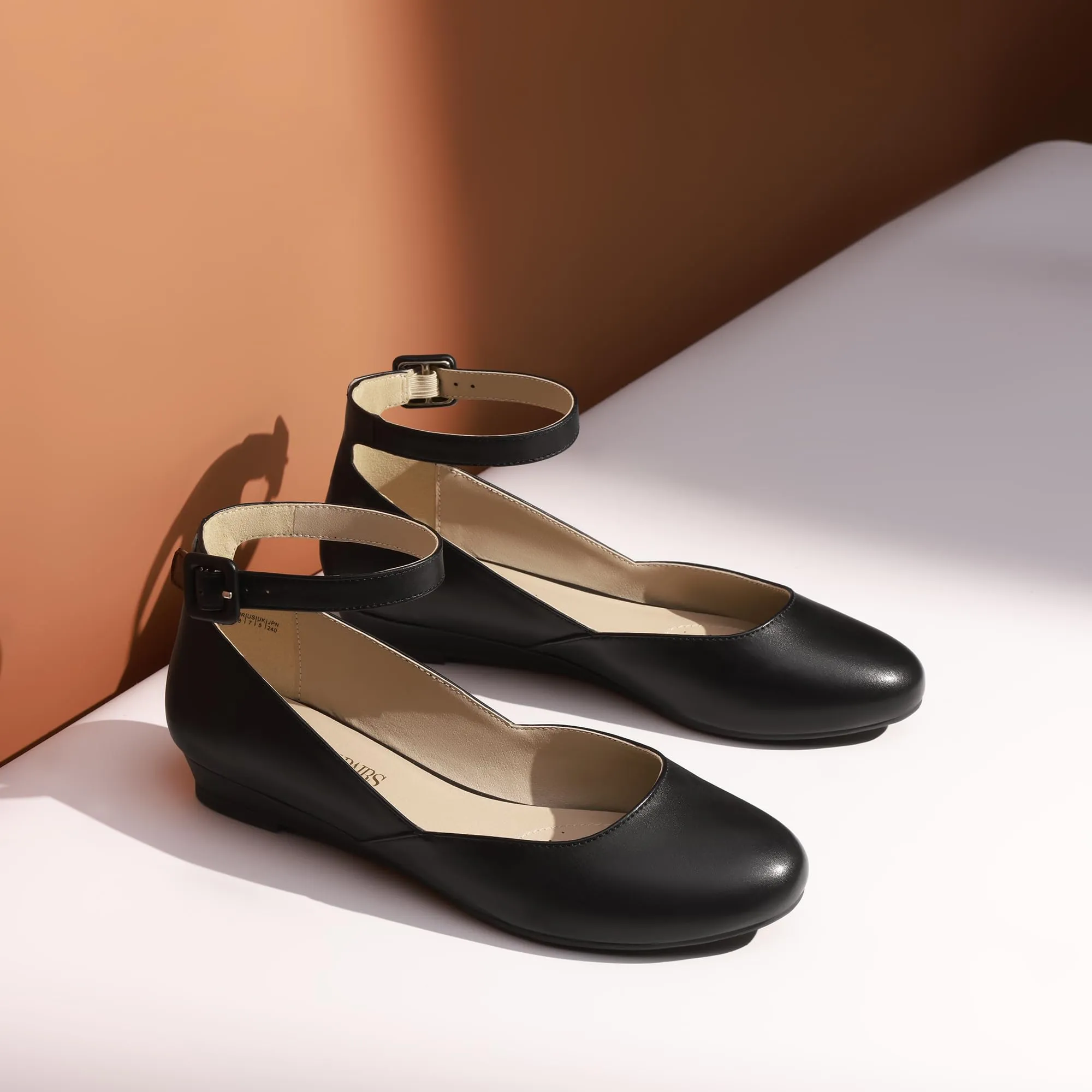 Dream Pairs Ballerine Donna con Cinghia, Nero-PU, 36 - immagine 4