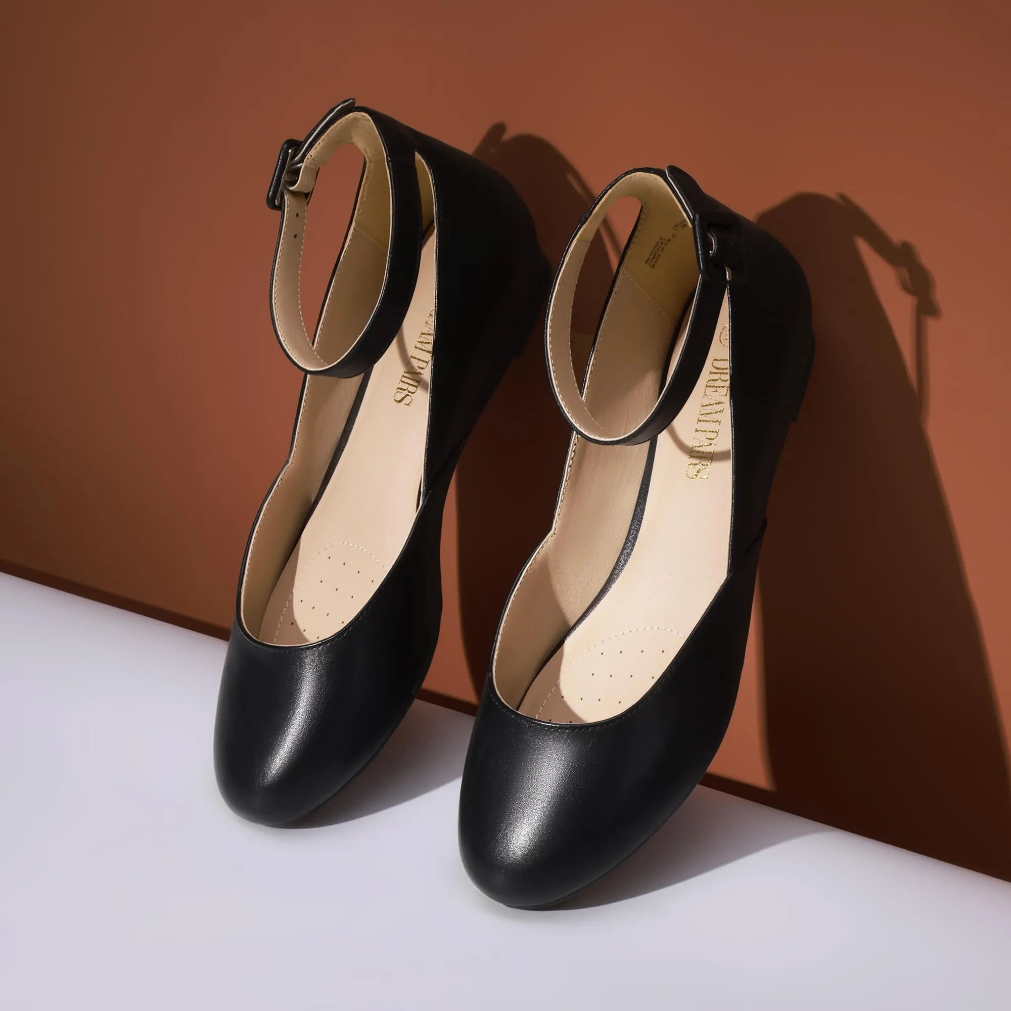 Dream Pairs Ballerine Donna Cinghia, Nero PU, 37 EU - immagine 2