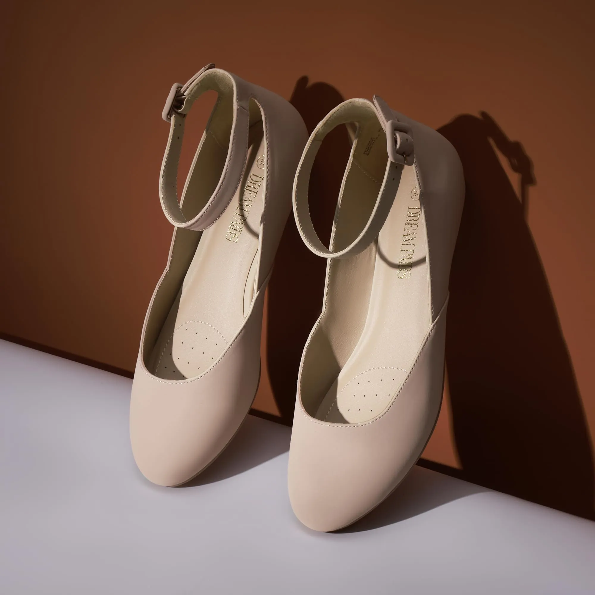 Dream Pairs Ballerine Donna Cinghia, Nude Nabuk, 37 EU - immagine 2