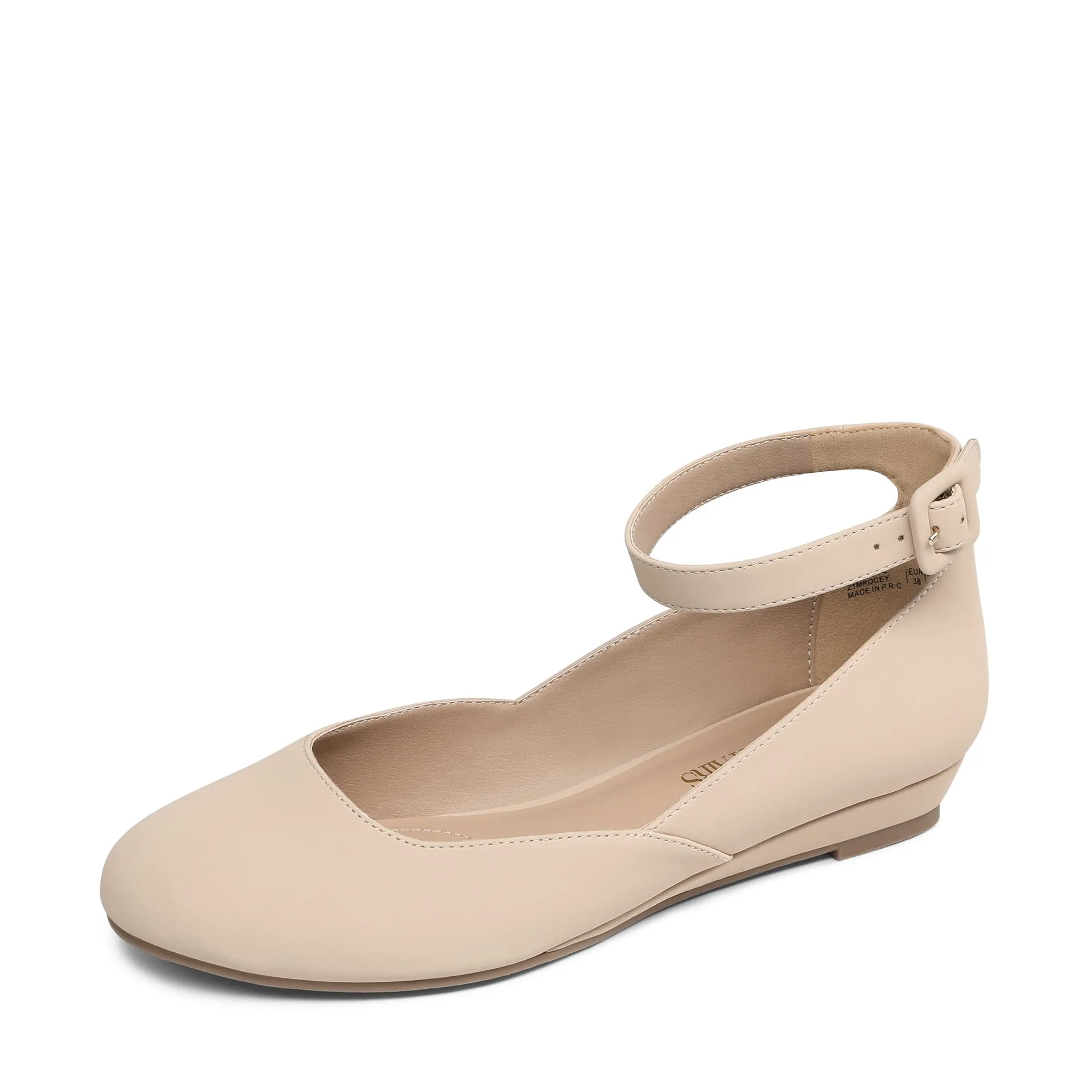 Dream Pairs Ballerine Donna Cinghia, Nude Nabuk, 36 EU - immagine 1