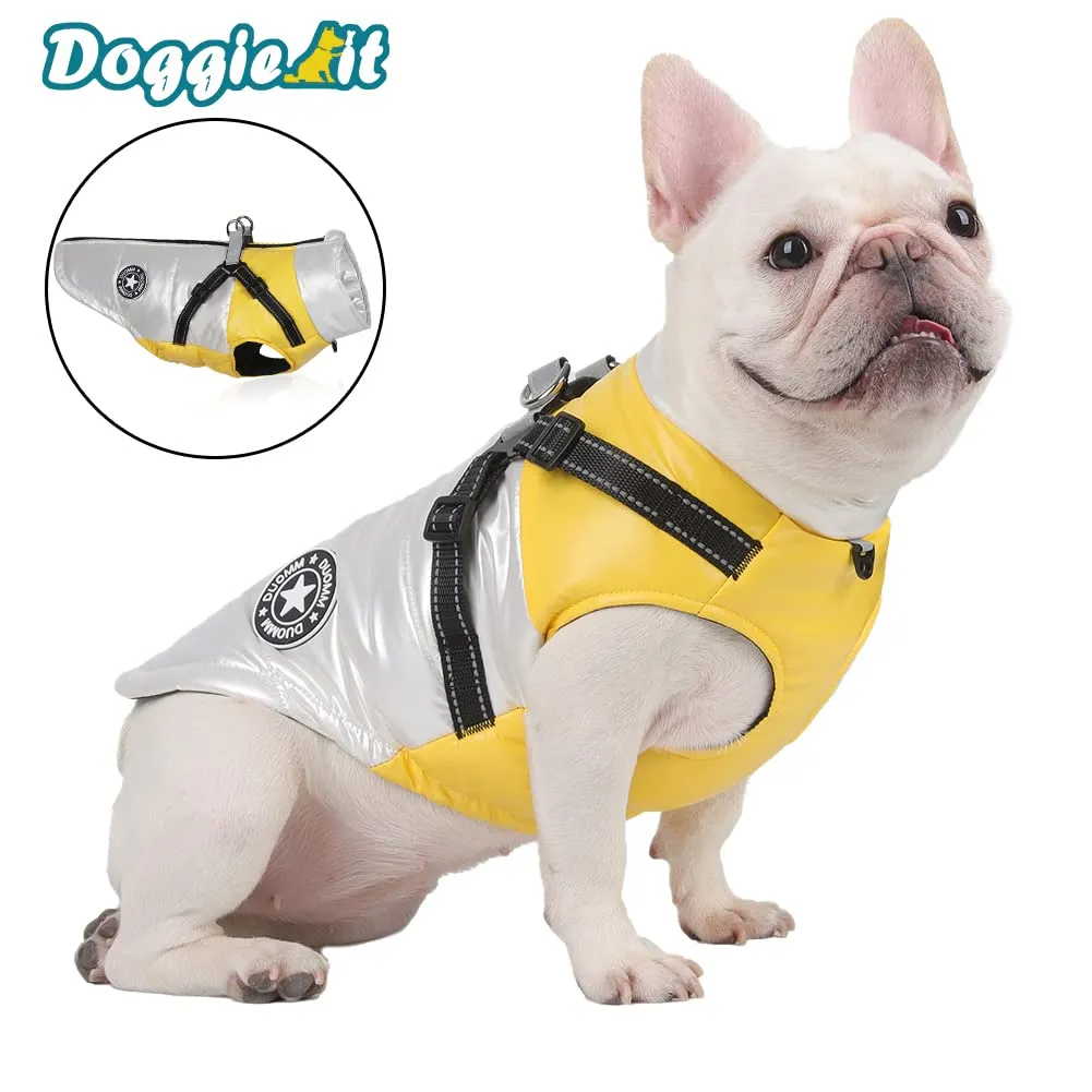DoggieKit Cappotto Impermeabile e Riflettente in Cotone per Cani e Gatti, Inverno, Bianco, XXL - immagine 7
