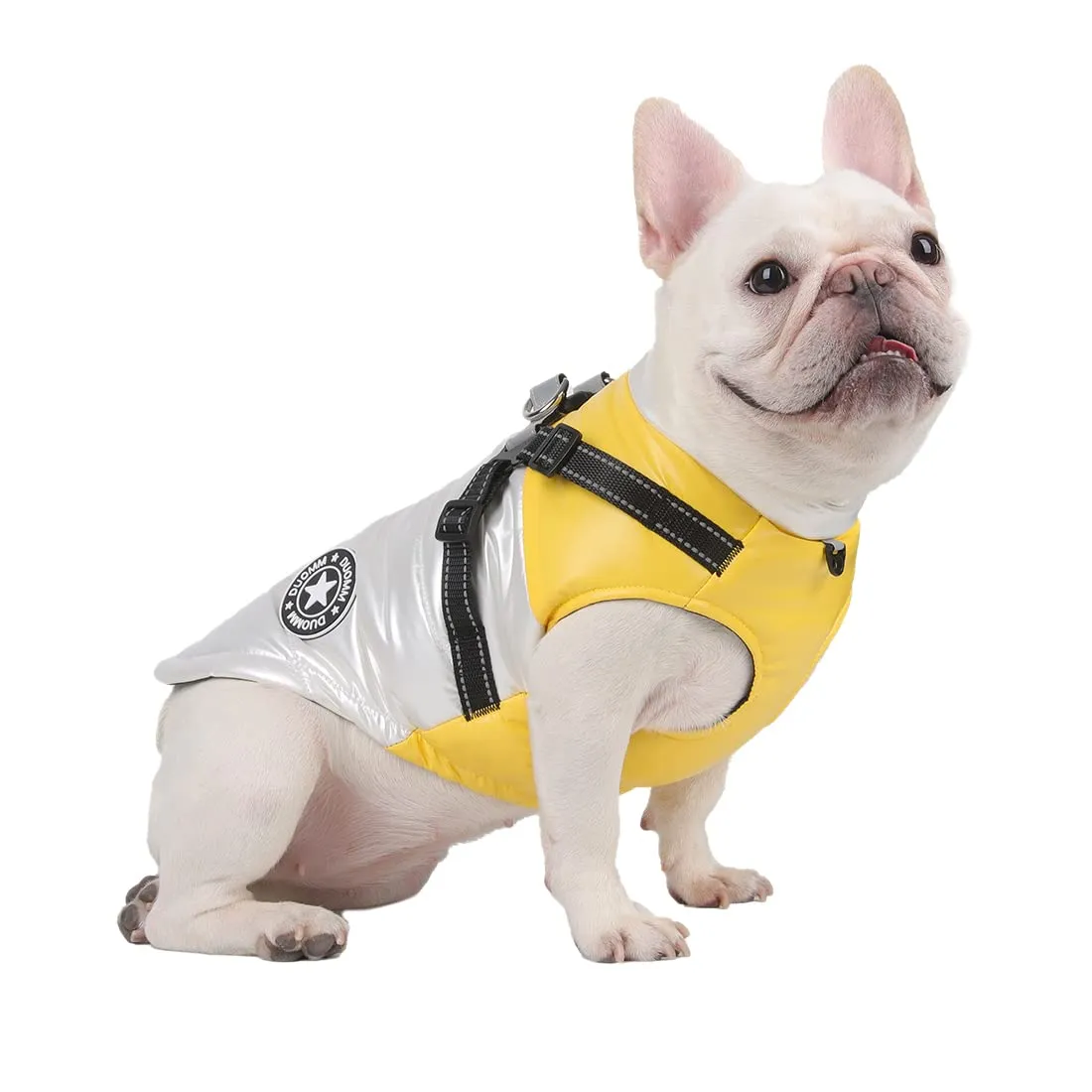 DoggieKit Cappotto Impermeabile e Riflettente in Cotone per Cani e Gatti, Taglia M, Bianco - immagine 1
