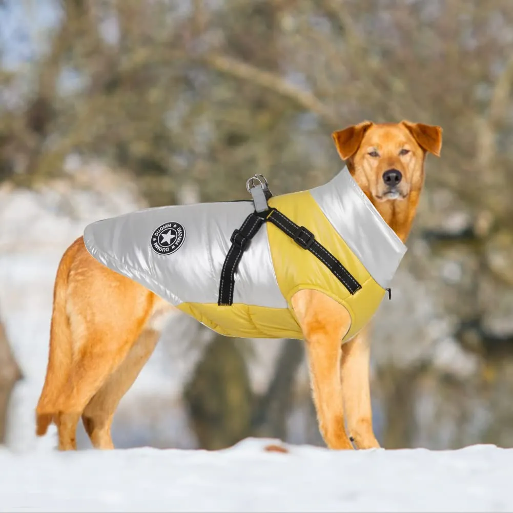 DoggieKit Cappotto Impermeabile e Riflettente in Cotone per Cani e Gatti, Taglia M, Bianco - immagine 5