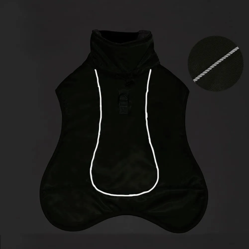 DoggieKit Cappotto per Cani Impermeabile Antivento Inverno con Strisce Riflettenti e Foro per Imbracatura, Verde, XL - immagine 4
