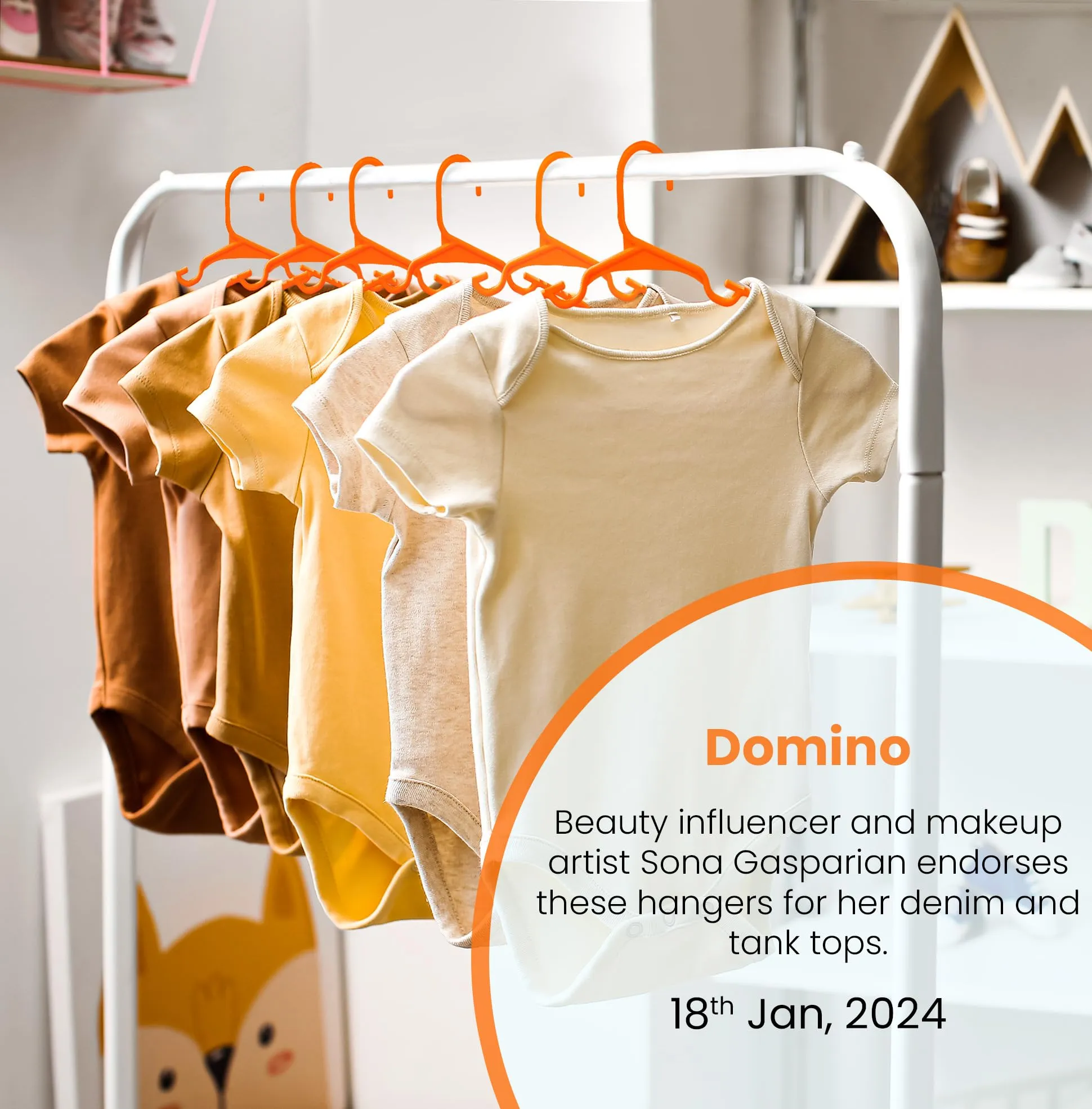 Utopia Home Grucce per bambini e neonati in plastica, 29,9 cm, Arancione, Confezione da 20 - immagine 5