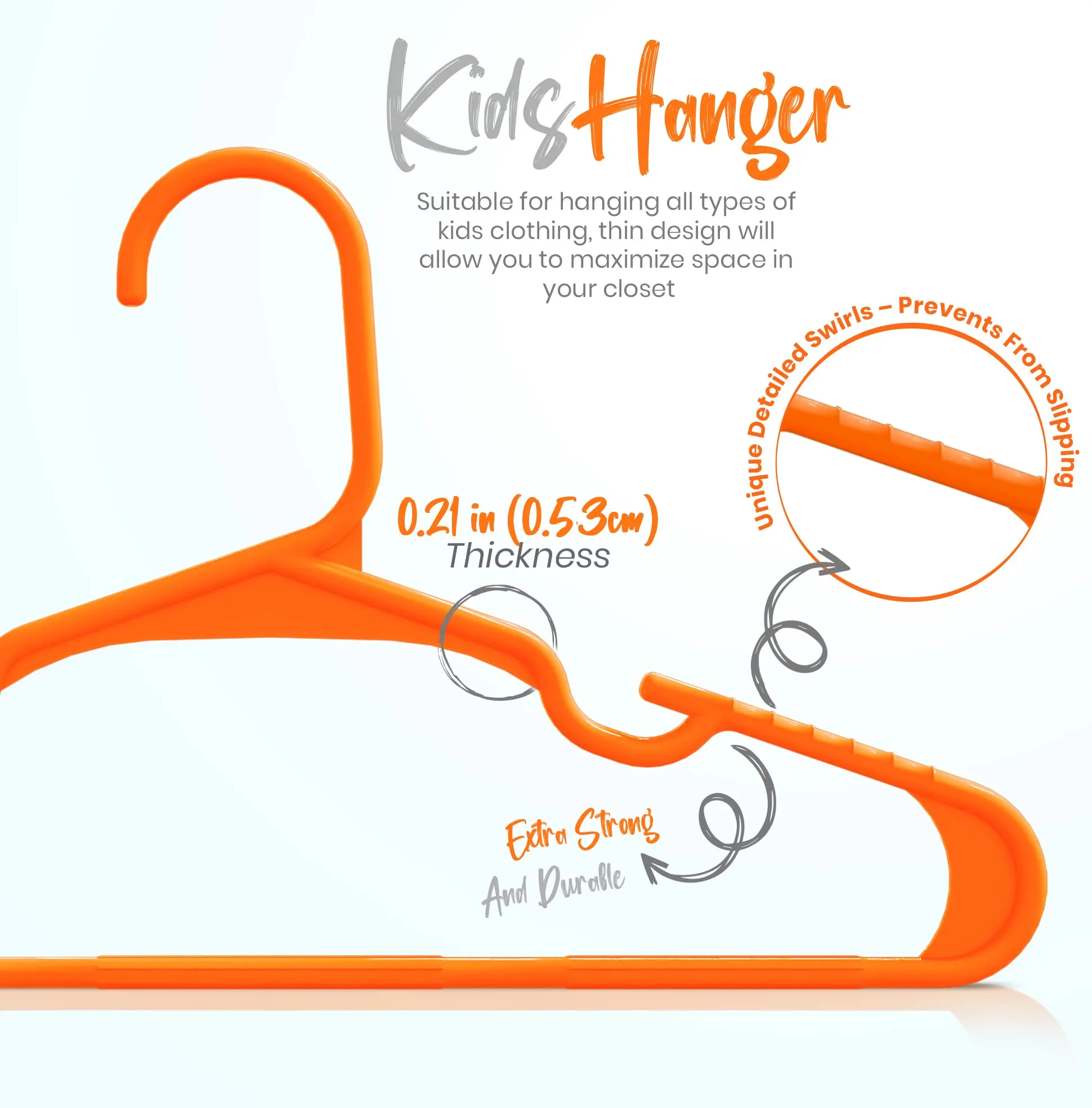 Utopia Home Grucce per Bambini in Plastica, Confezione da 40, 29,9 cm, Arancione - immagine 2