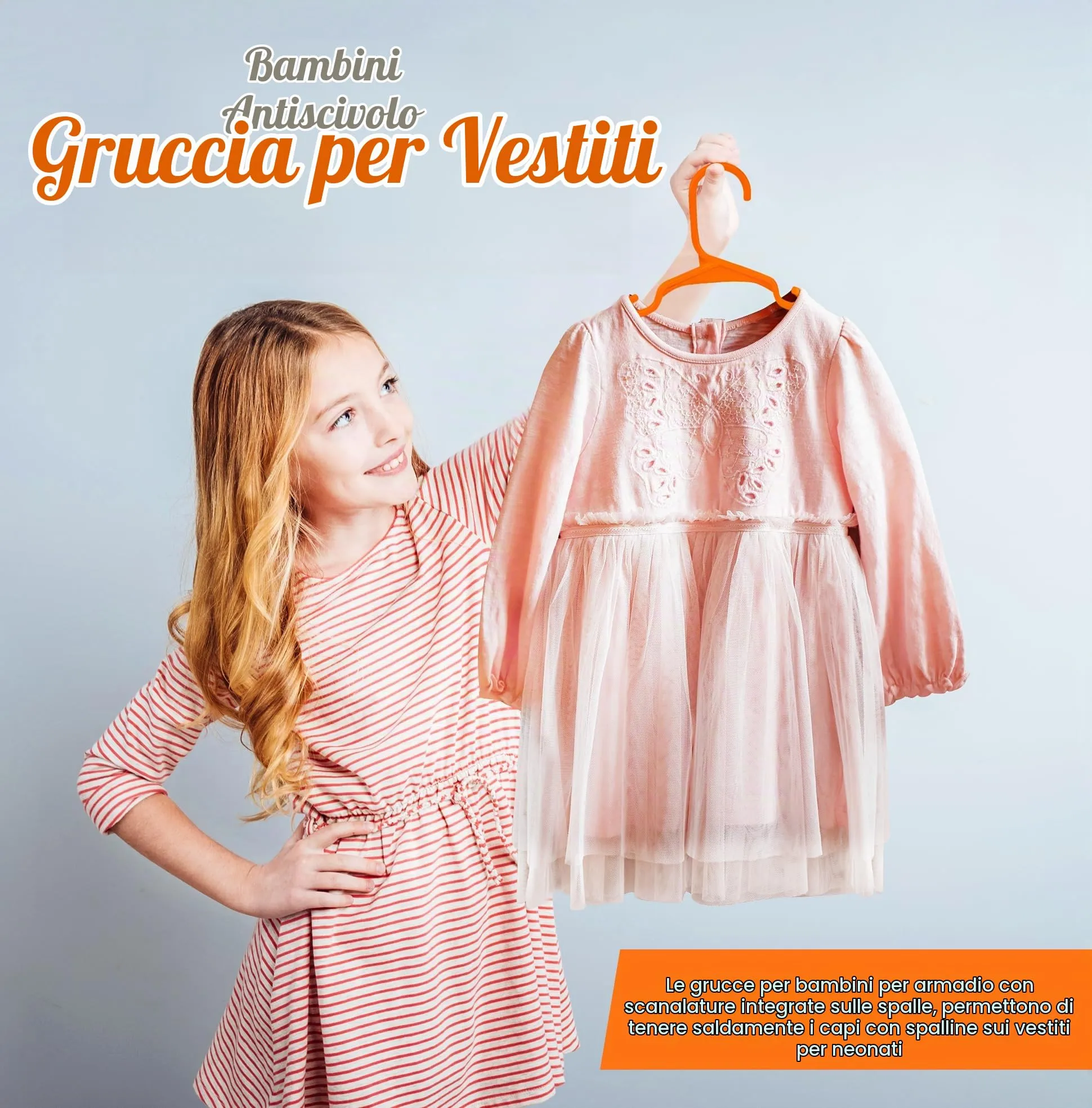Utopia Home Grucce per Bambini in Plastica, Confezione da 40, 29,9 cm, Arancione - immagine 7