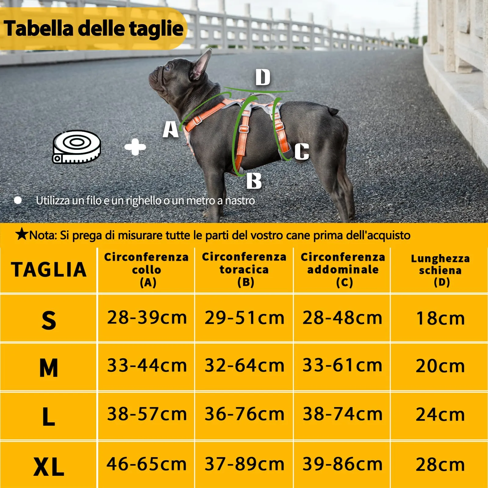 Huntboo Imbracatura per cani a prova di fuga, riflettente, traspirante e regolabile con maniglia, X-Large, Arancione - immagine 2