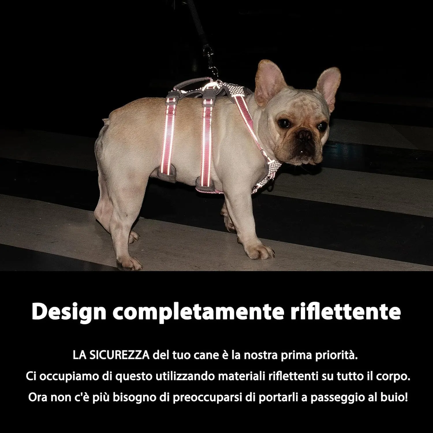 Huntboo Pettorina per Cani a Prova di Fuga, Riflettente, Anti-tiro con Maniglia e Clip per Guinzaglio Anteriore e Posteriore, Blu, Grande - immagine 4