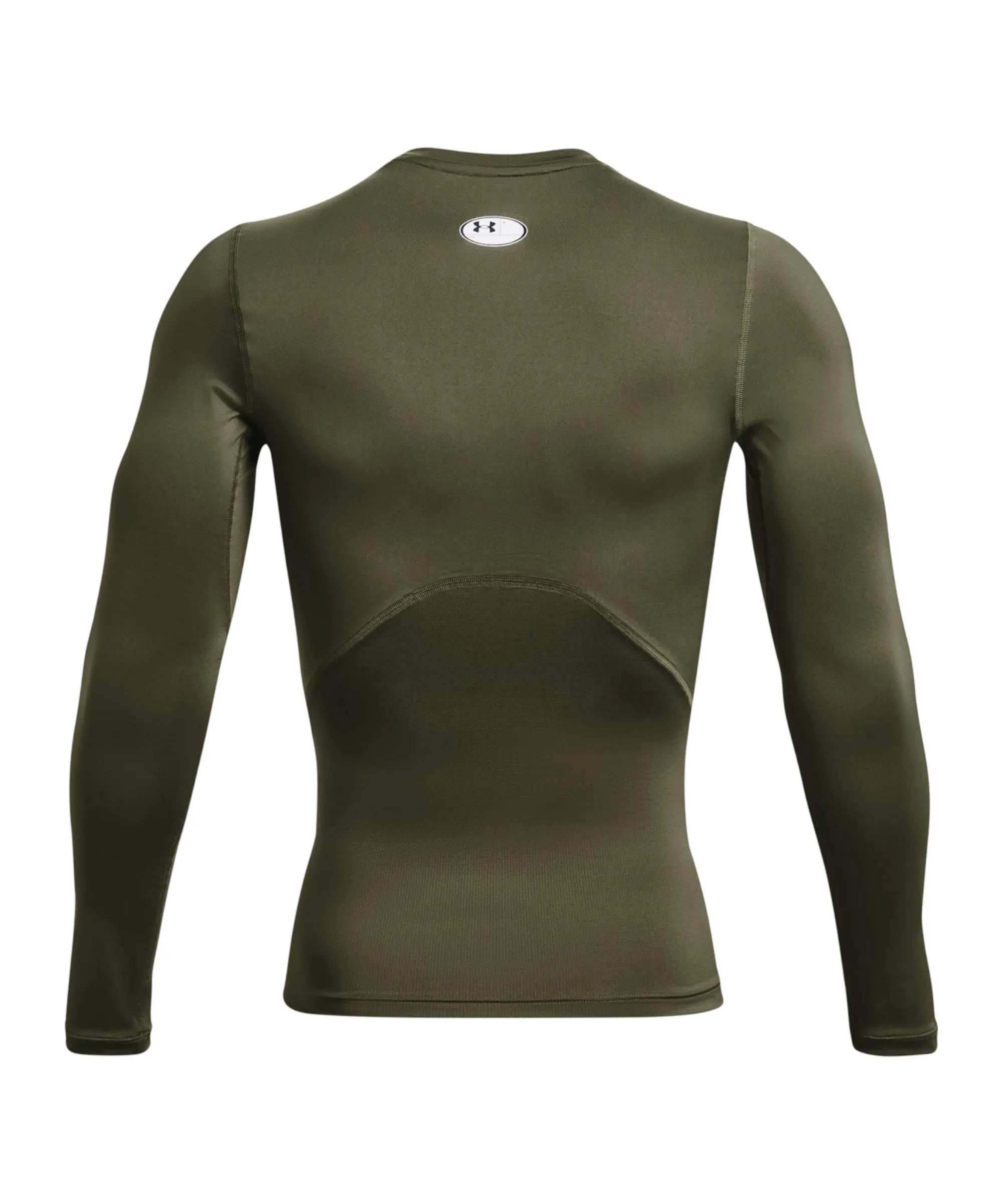 Under Armour HeatGear Compression Long Sleeve Shirt for Men - (390) Marine Od Verde/Bianco, S Lungo - immagine 2