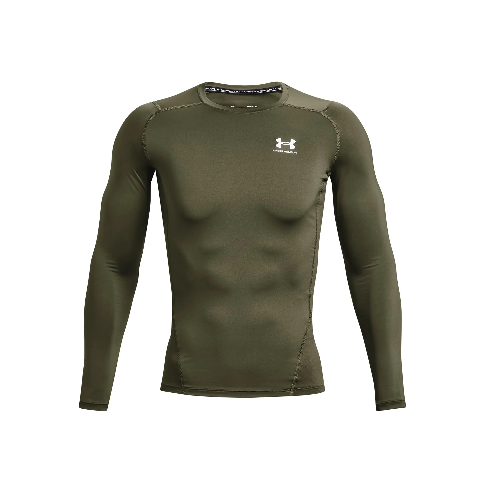 Under Armour UA HG Armour Comp LS Long Sleeve T-Shirt, Marine Od Green, 3XL Men's - immagine 1