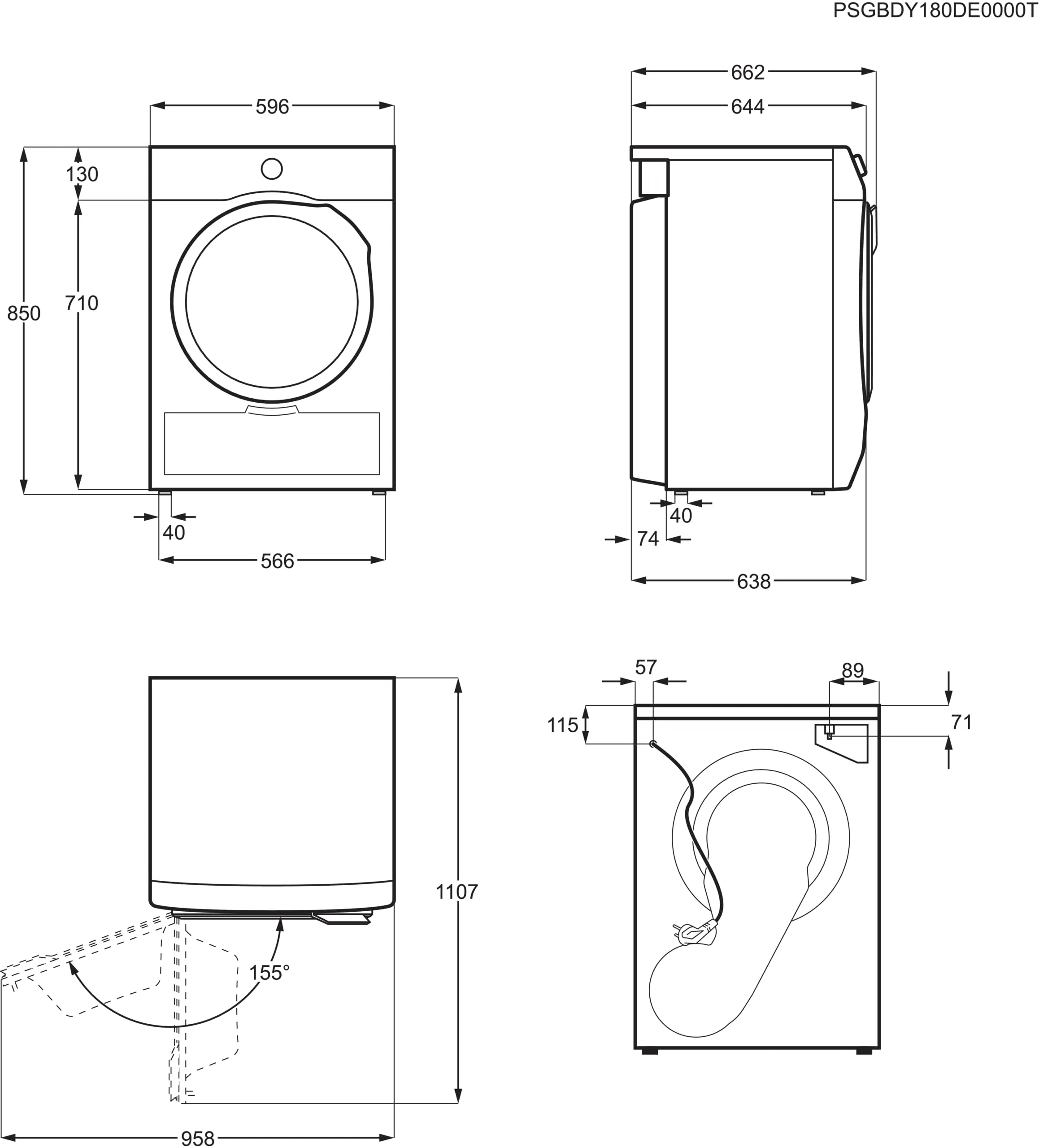 Electrolux EW7H583W Asciugatrice Pompa di Calore 8 kg 3DSense Serie 700 - immagine 7