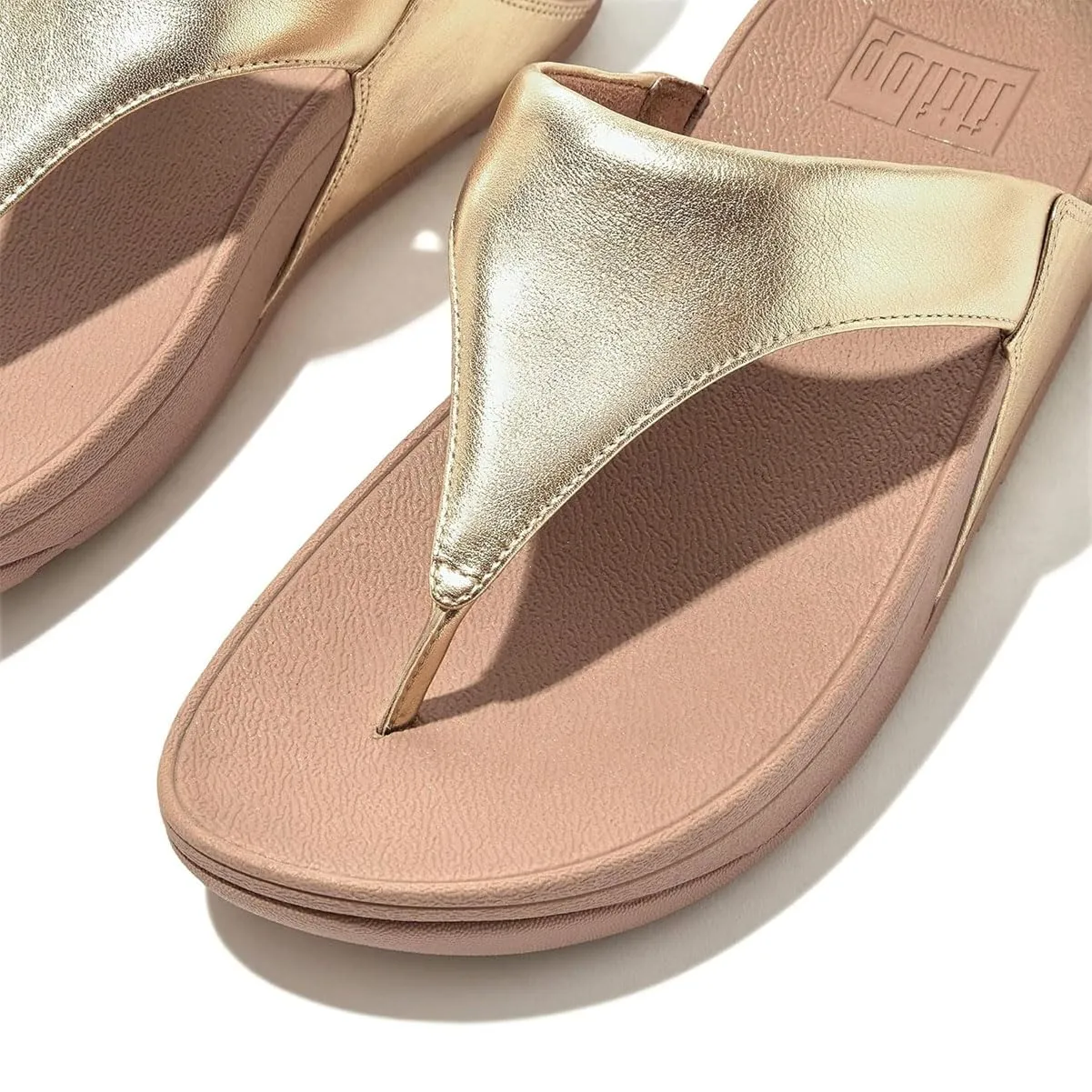 Fitflop Lulu Infradito in Pelle Oro - immagine 4