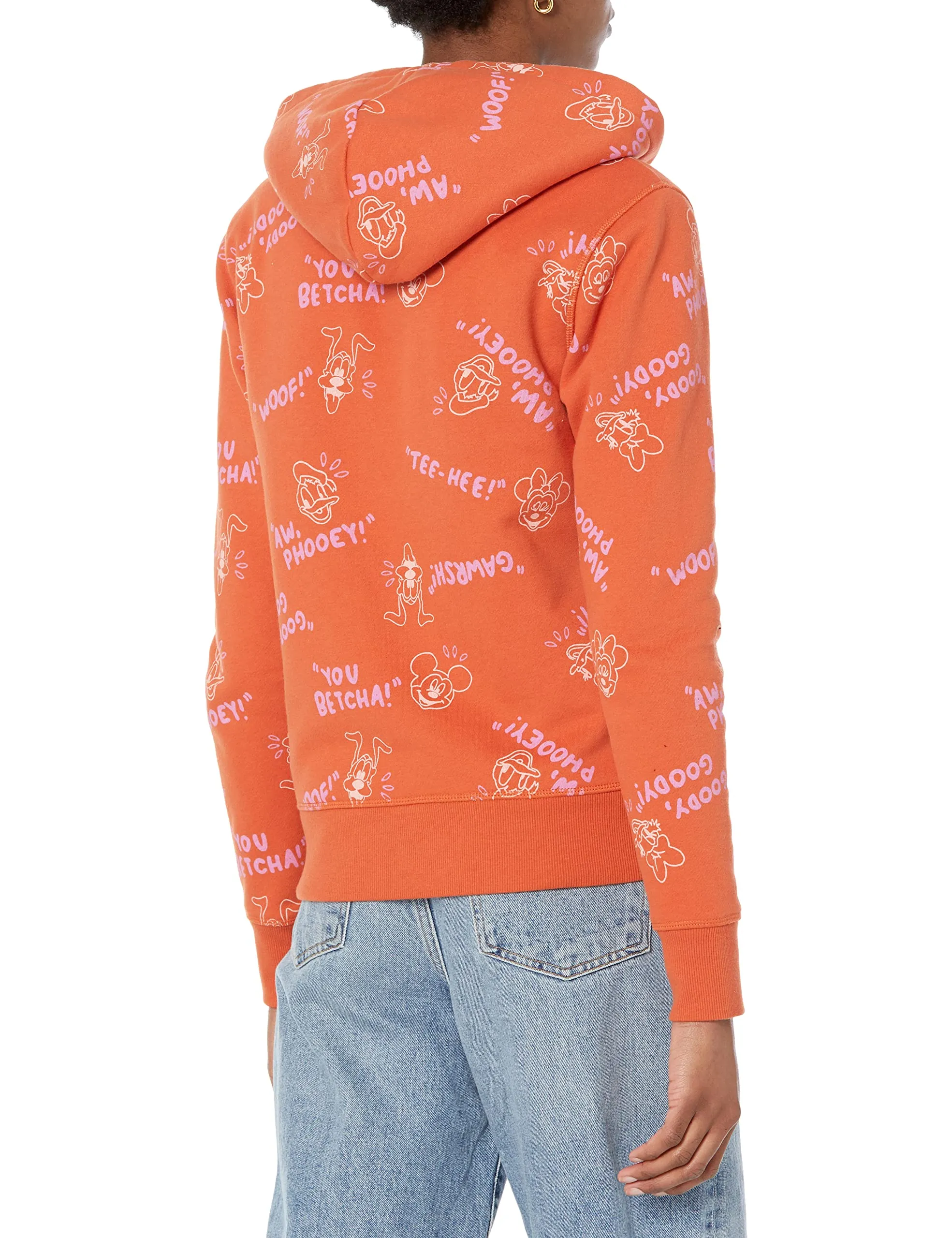 Amazon Essentials Disney Mickey and Friends Felpa con Cappuccio con Cerniera Intera Foderate in Pile Donna, XS - immagine 2