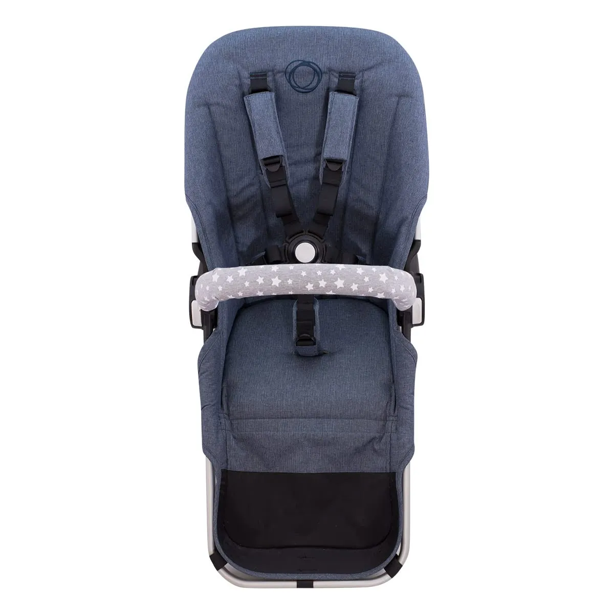 JYOKO Kids Copri Maniglia Passeggino Universale in Cotone, Protezione Barra Antimorso (White Star, Passeggino Singolo) - immagine 5