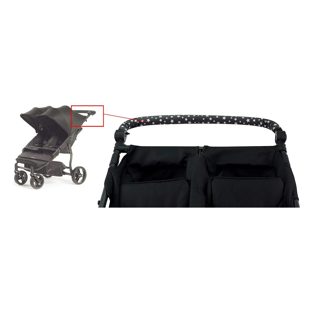 JYOKO KIDS Copri maniglia ringhiera - Winter Sky, Passeggino Gemelare - immagine 5