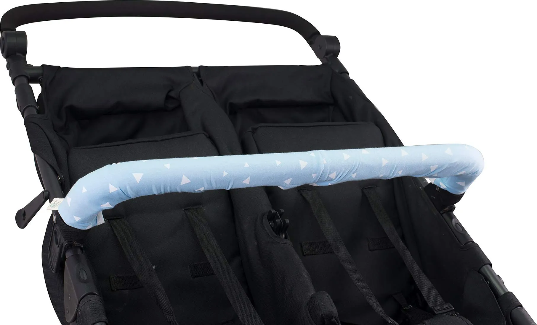 JYOKO Kids Copri maniglia ringhiera Blue Sparkles per Passeggino Gemelare - immagine 2