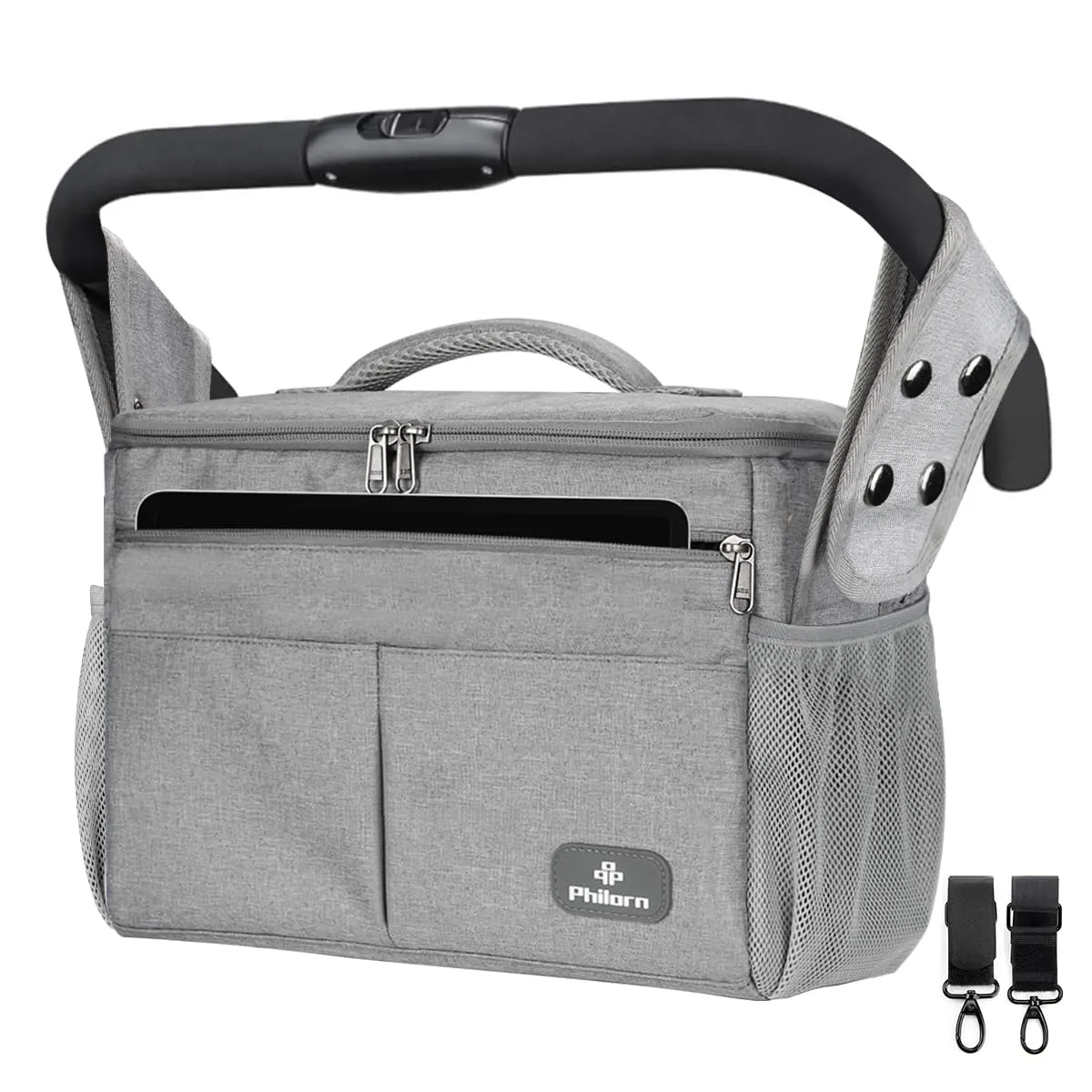 PHILORN Borsa Organizzatore per Passeggino con Portabicchieri Isolati e Tracolla - immagine 1