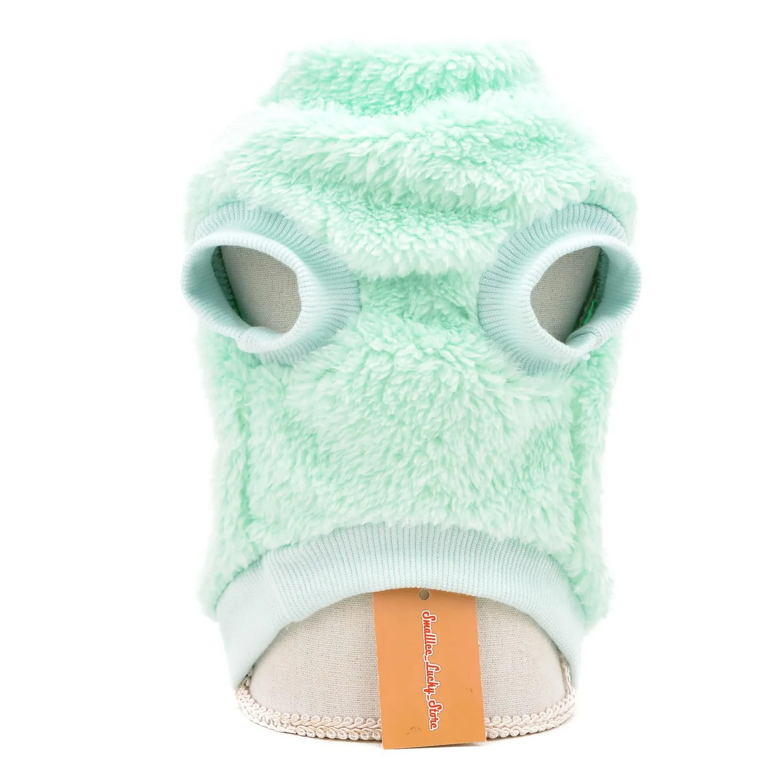 SMALLLEE_LUCKY_STORE Pet Sherpa Fleece Turtleneck Sweater with D-Ring for Small Dogs and Cats, Green, M - immagine 7