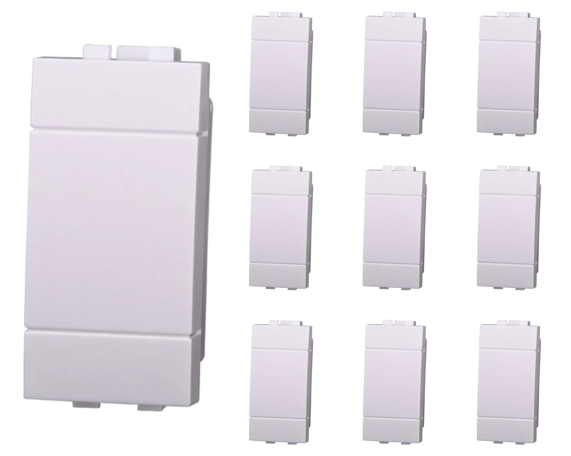 ZOREI Copriforo Falso Polo Compatibile con Bticino Living Light, Bianco, 10 Pezzi - immagine 1