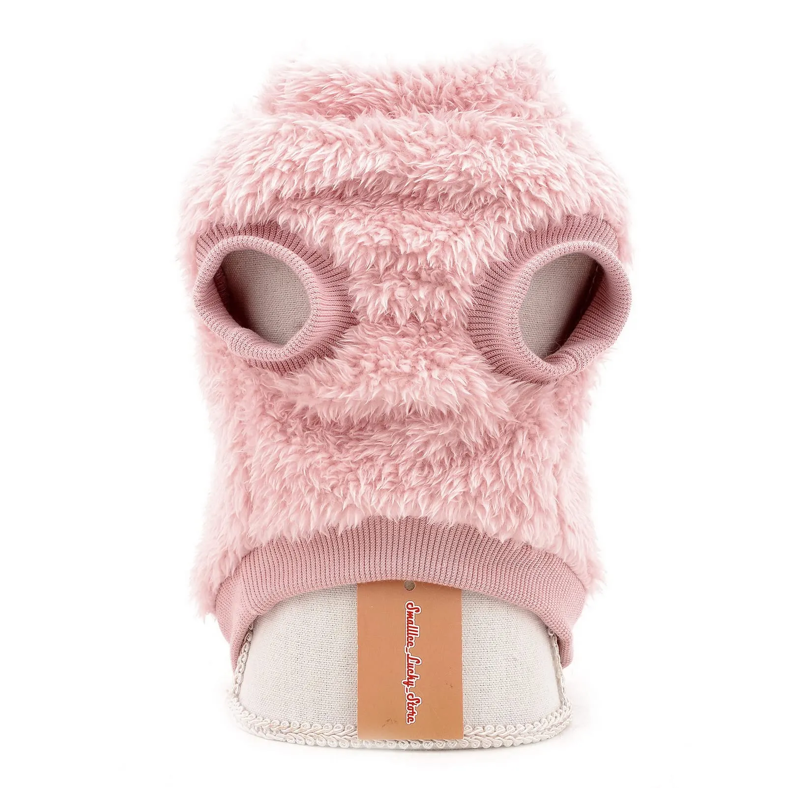 SMALLLEE_LUCKY_STORE Pet Sherpa Fleece Turtleneck Sweater with D-Ring for Small Dogs and Cats, Pink, M - immagine 7
